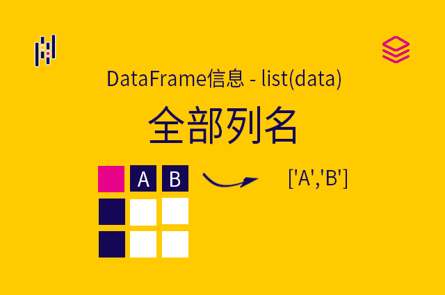 DataFrame信息 - list(data) - 全部列名