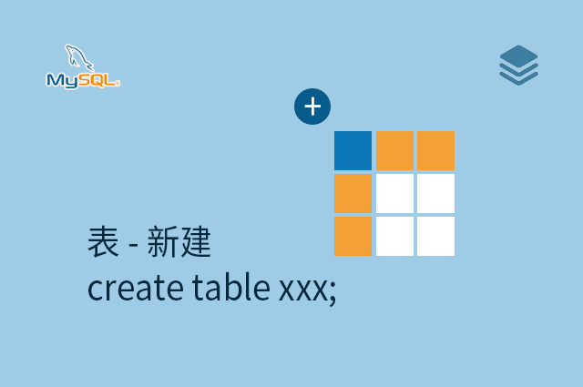 表 - 新建 - create table xxx;
