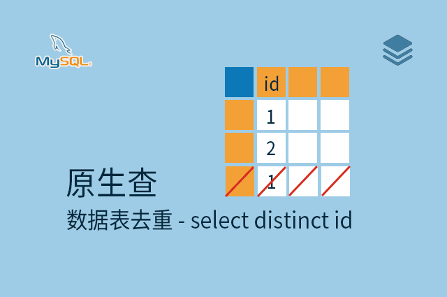 原生查 - 数据表去重 - select distinct id