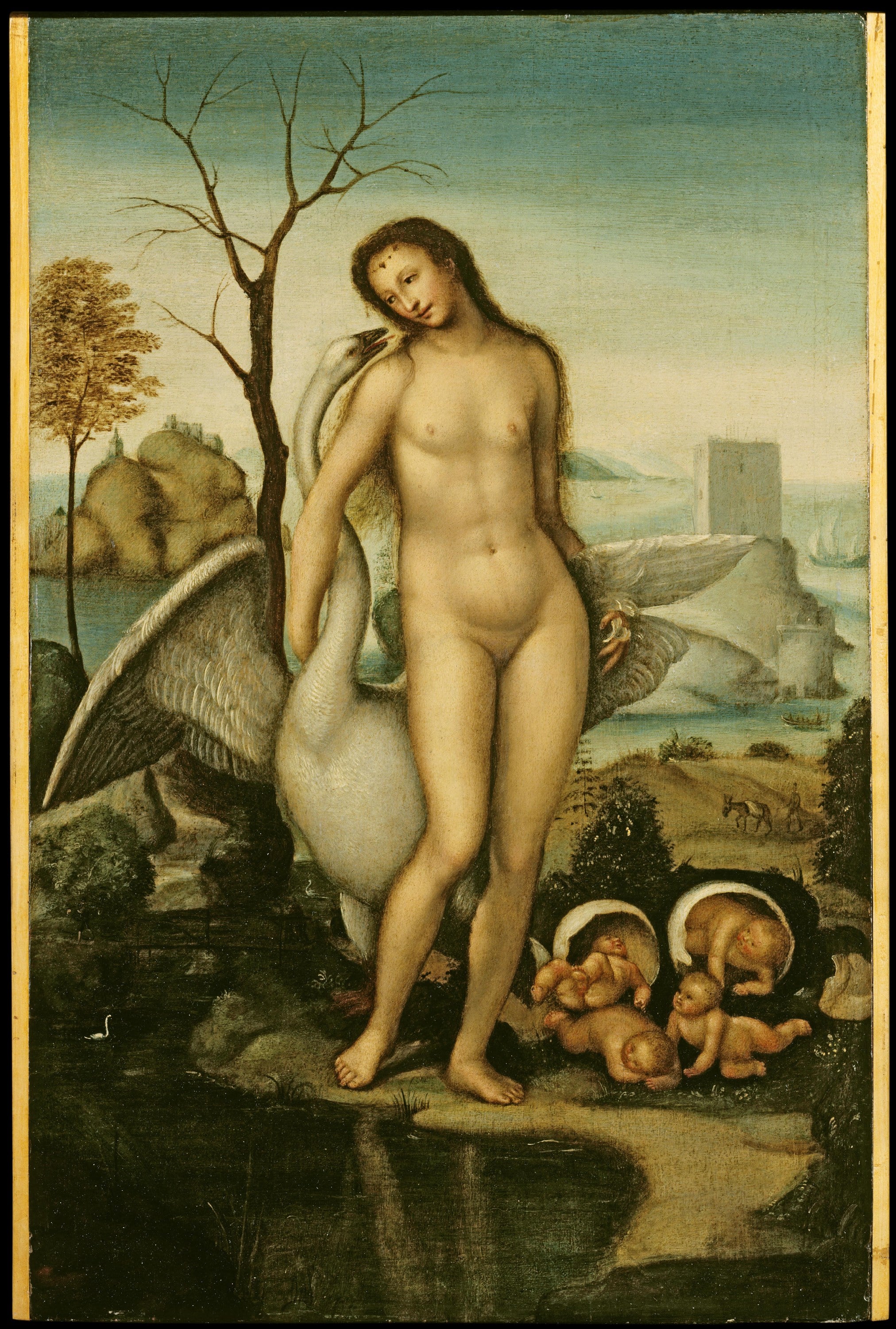 其他 - 丽达与天鹅 - 描绘丽达和天鹅的场景 