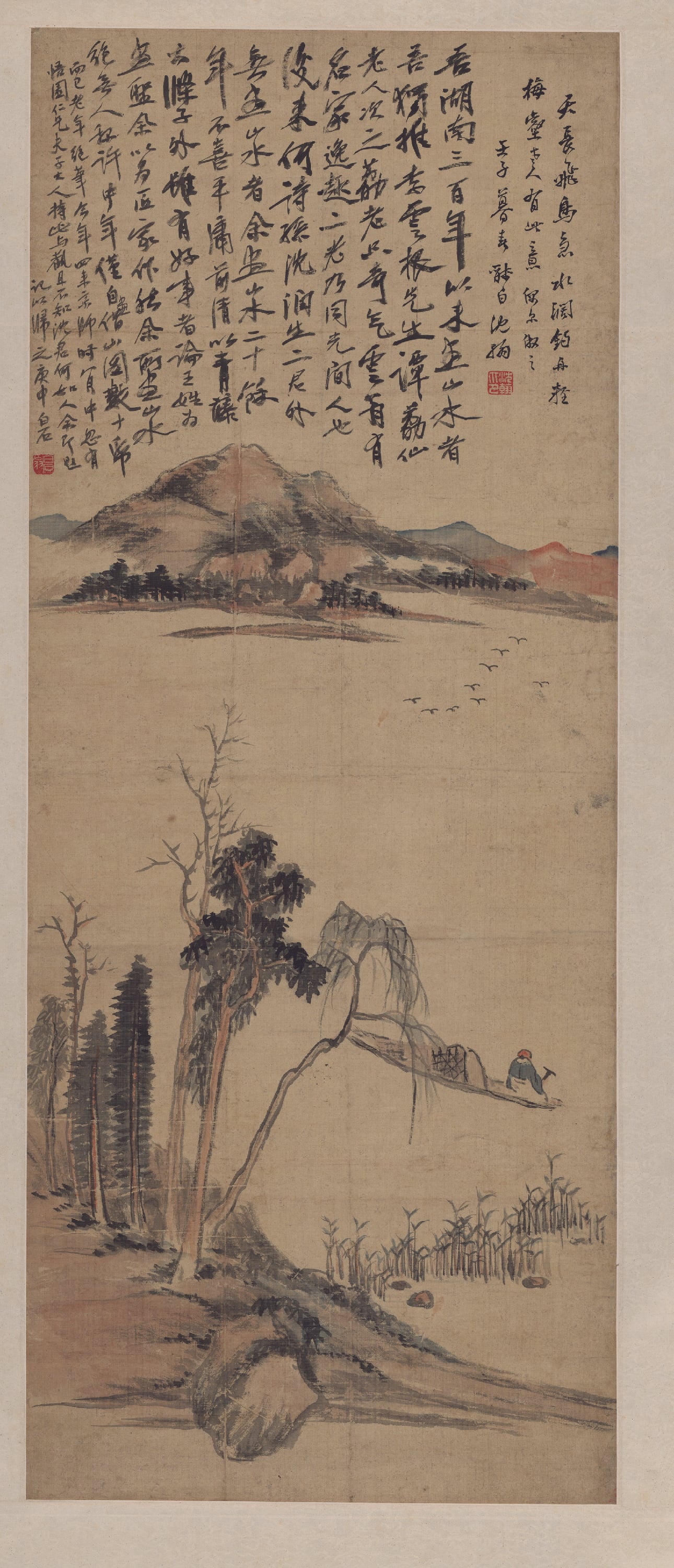 山水画 - 未知 - 山水间一人独赏景 