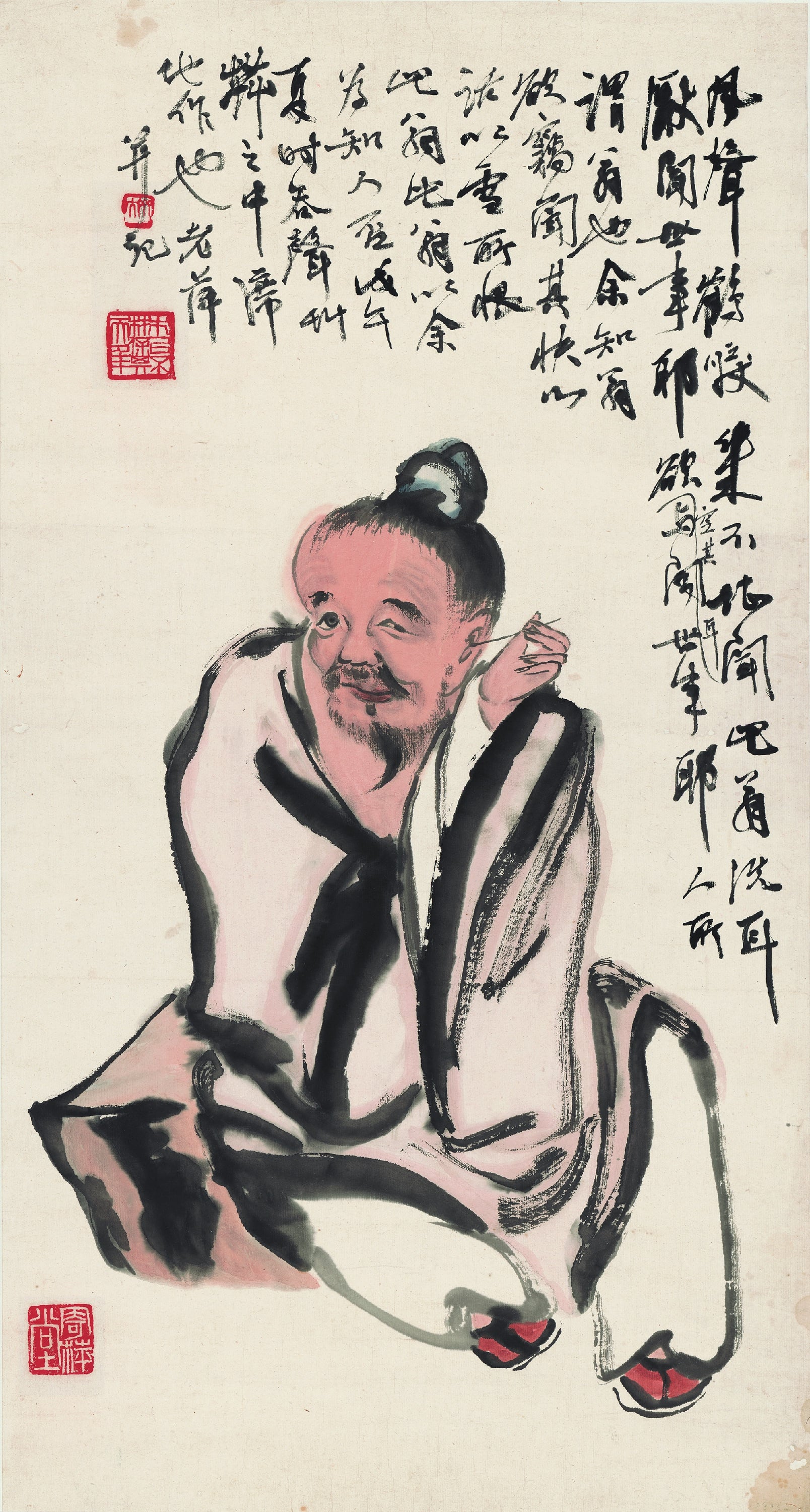 人物画 - 未命名人物画作 - 描绘古人闲适之态 