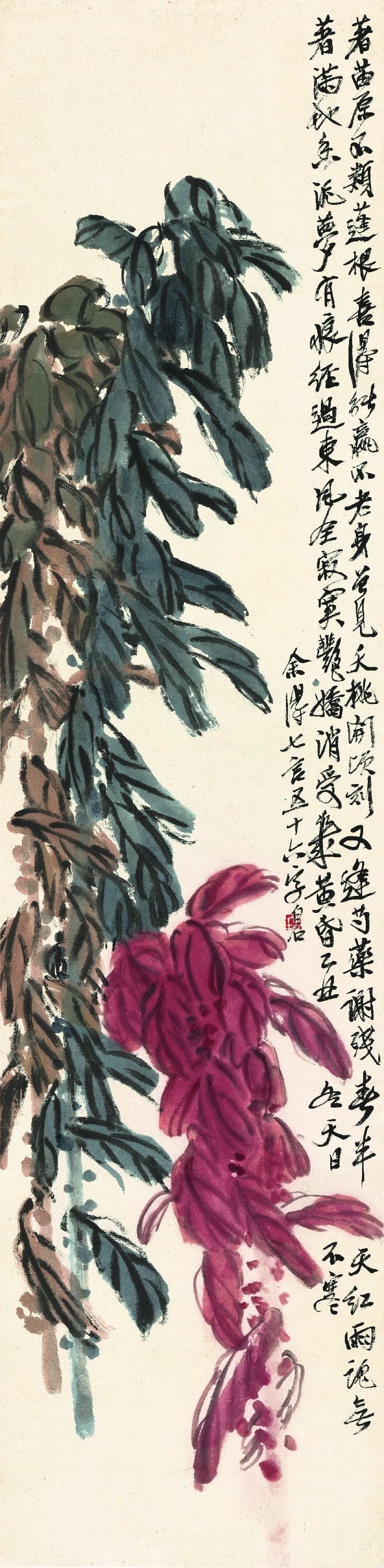 花鸟画 - 未知 - 绘花叶绽放色彩鲜明 