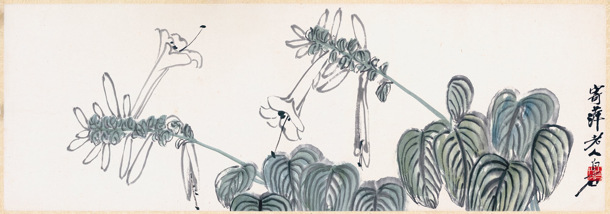 花鸟画 - 未知名花卉画作 - 写意花卉展自然之美 