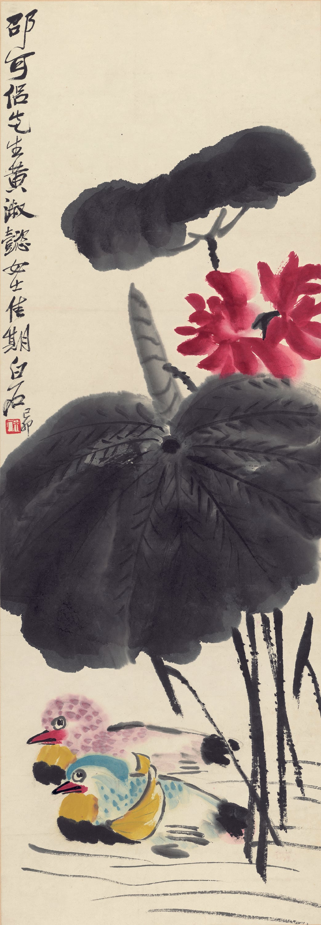 花鸟画 - 未知 - 绘荷花鸳鸯尽显生机 