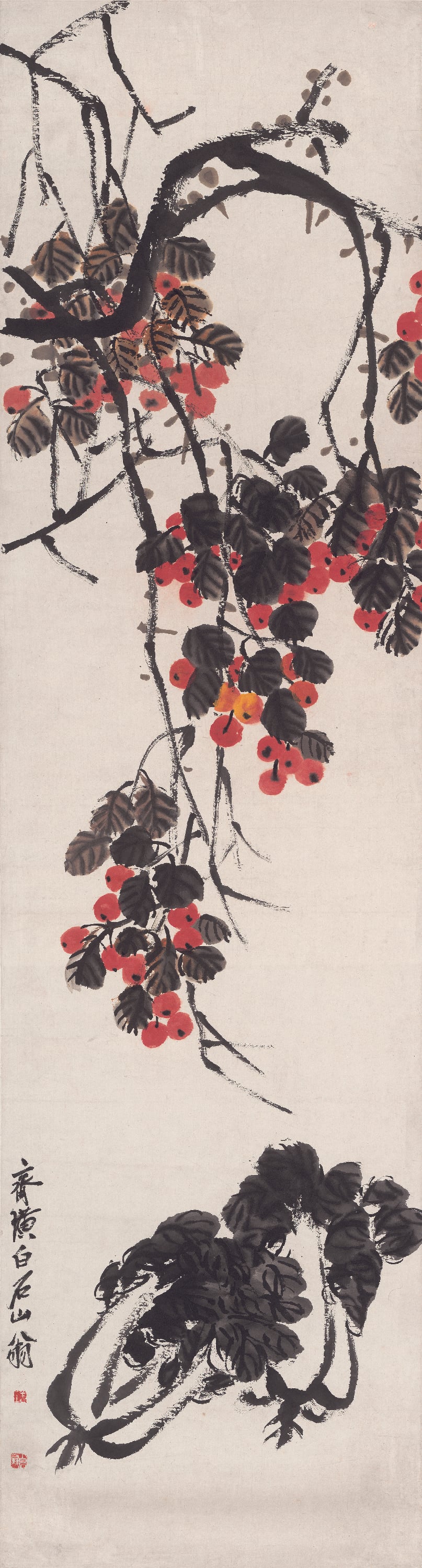 蔬果画 - 未知 - 绘枝叶果实生机盎然 