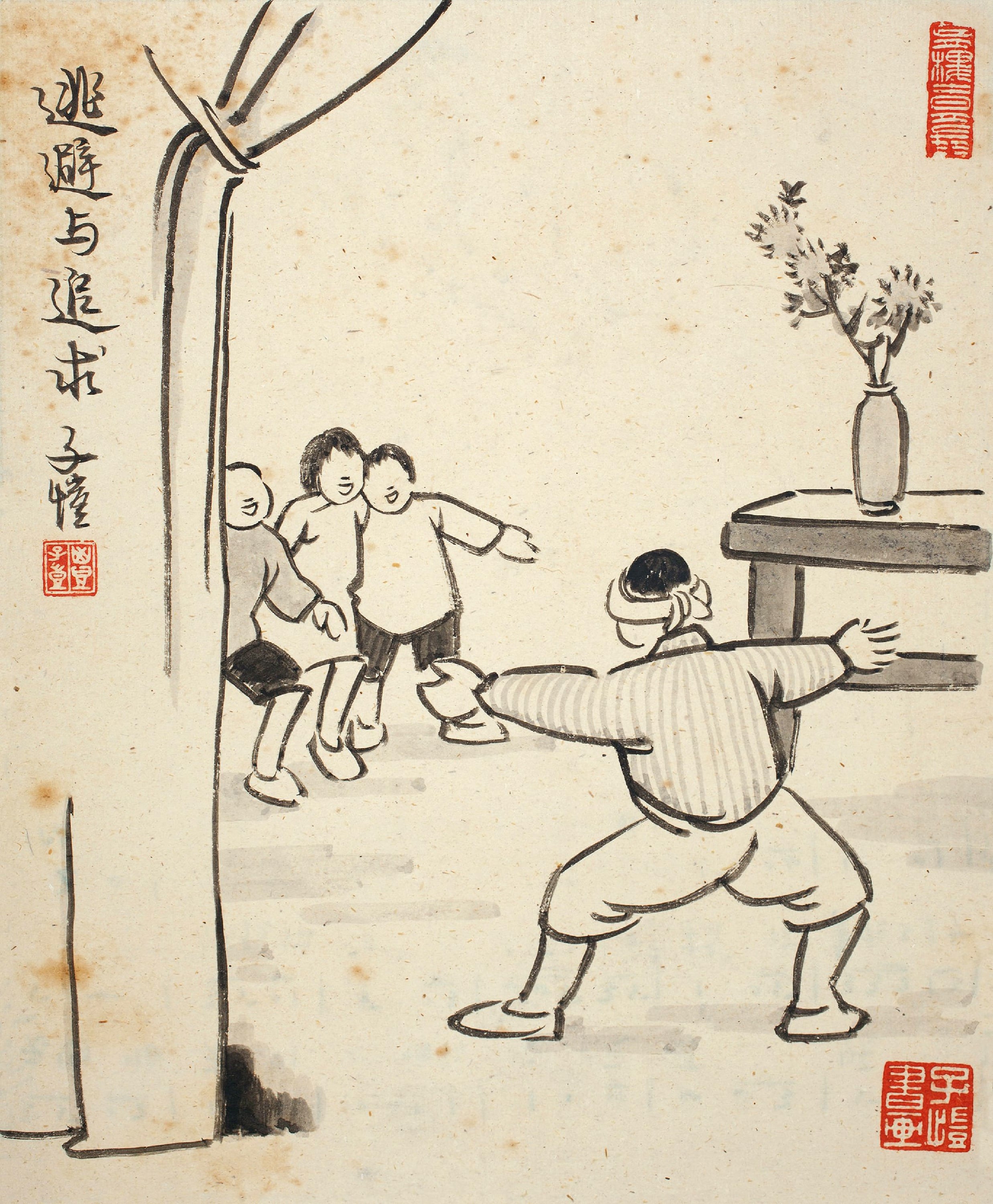 儿童题材 - 逃避与追求 - 孩童嬉戏追逐的瞬间 