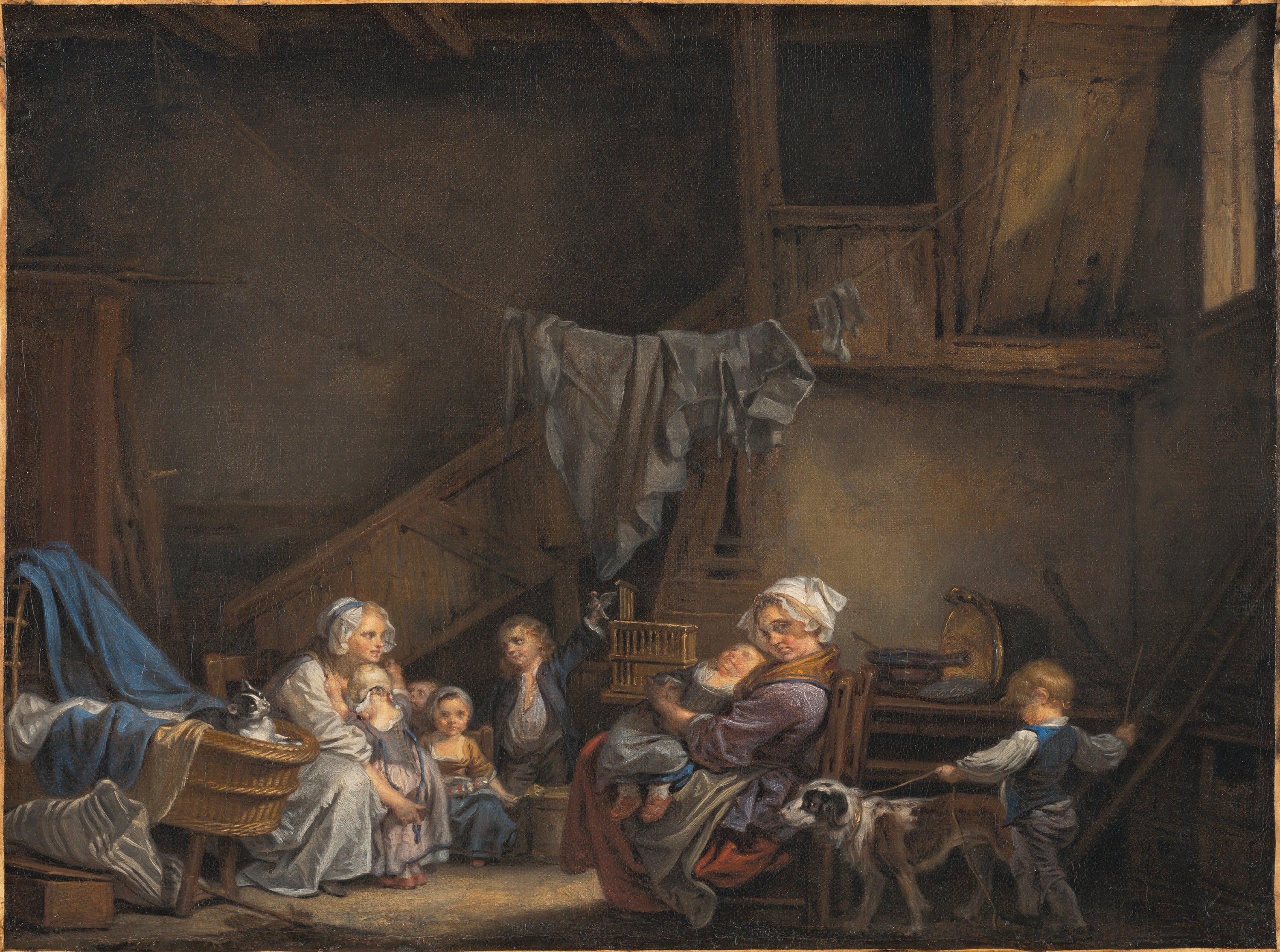 家庭风俗场景主题 - 室内家庭生活场景 - 描绘室内家人共处画面 