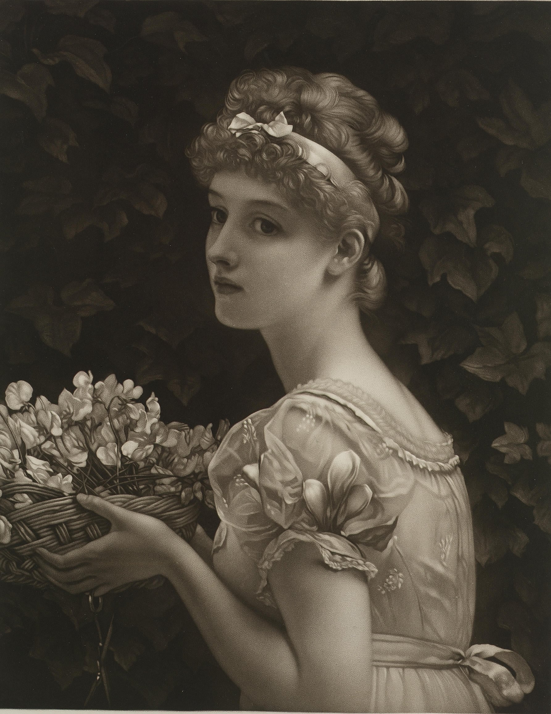 画面庄重典雅主题 - 未知 - 持篮女子尽显优雅气质 