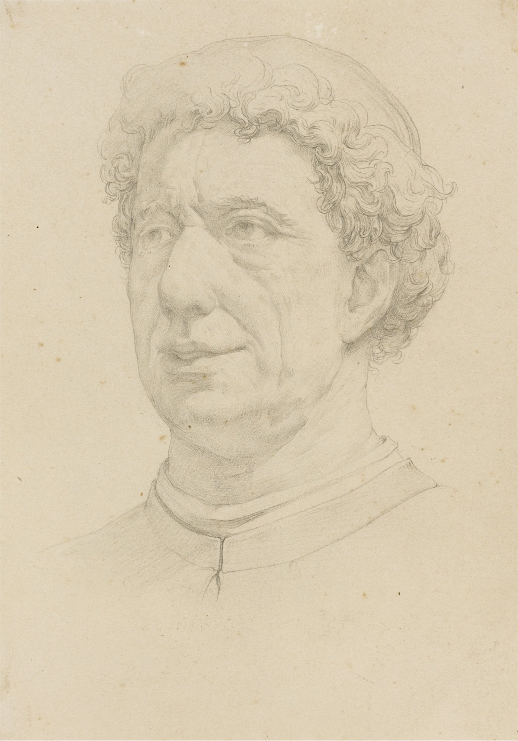 其他 - 无明确名称 - 男子头像铅笔素描作品 