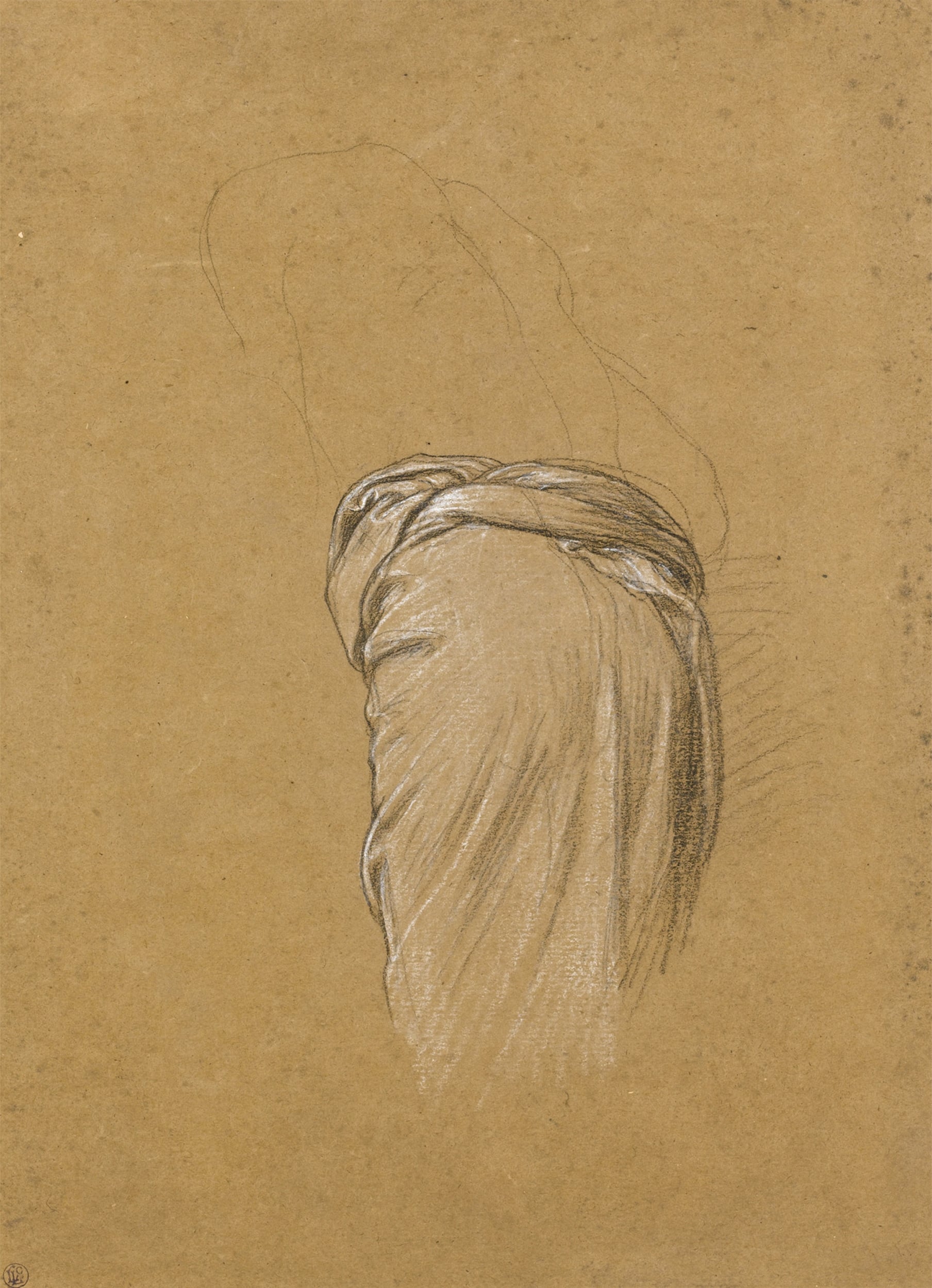 其他 - 无 - 人物腿部衣褶素描习作 