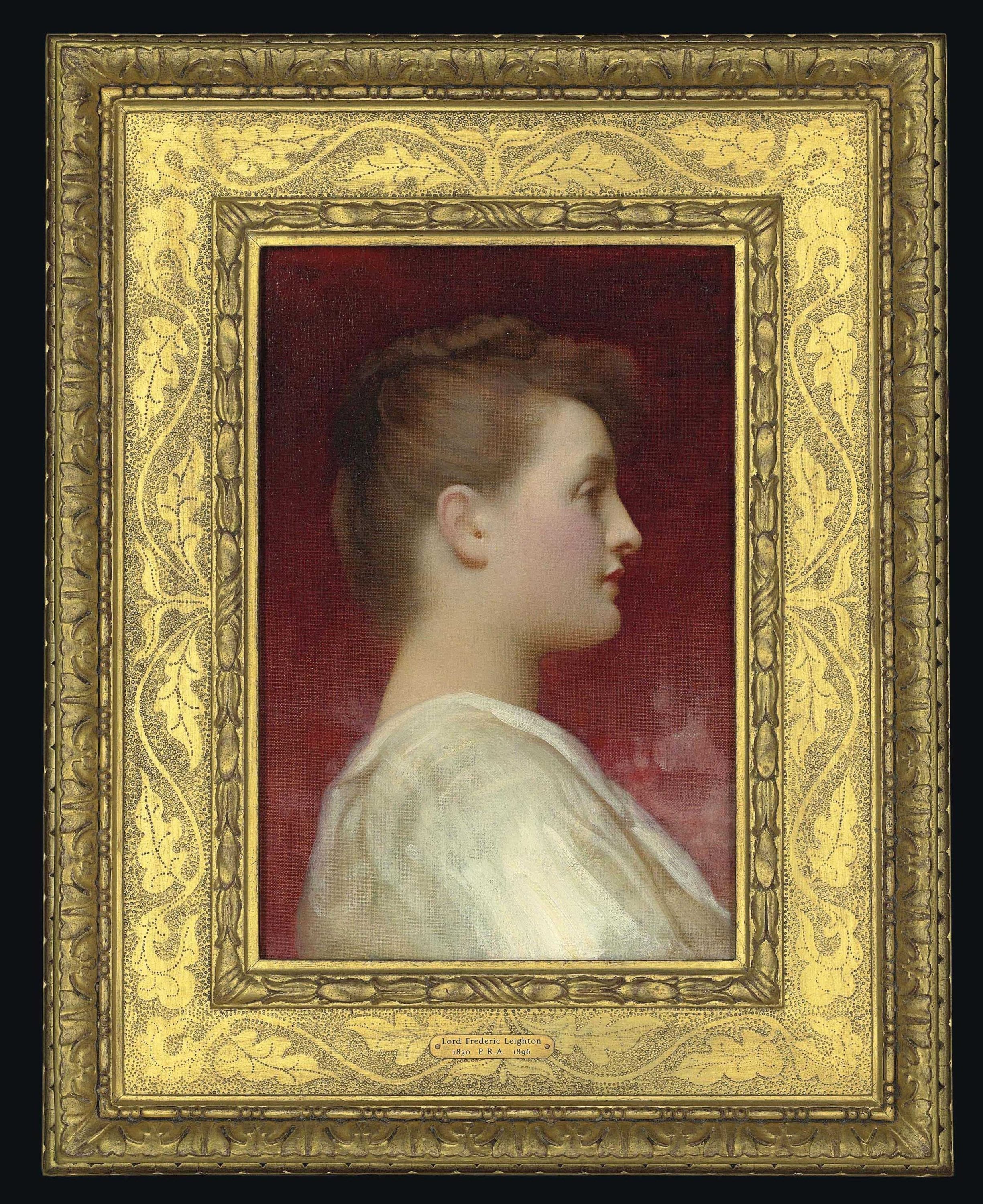 画面庄重典雅主题 - 无具体名称 - 女子侧面优雅肖像呈现 