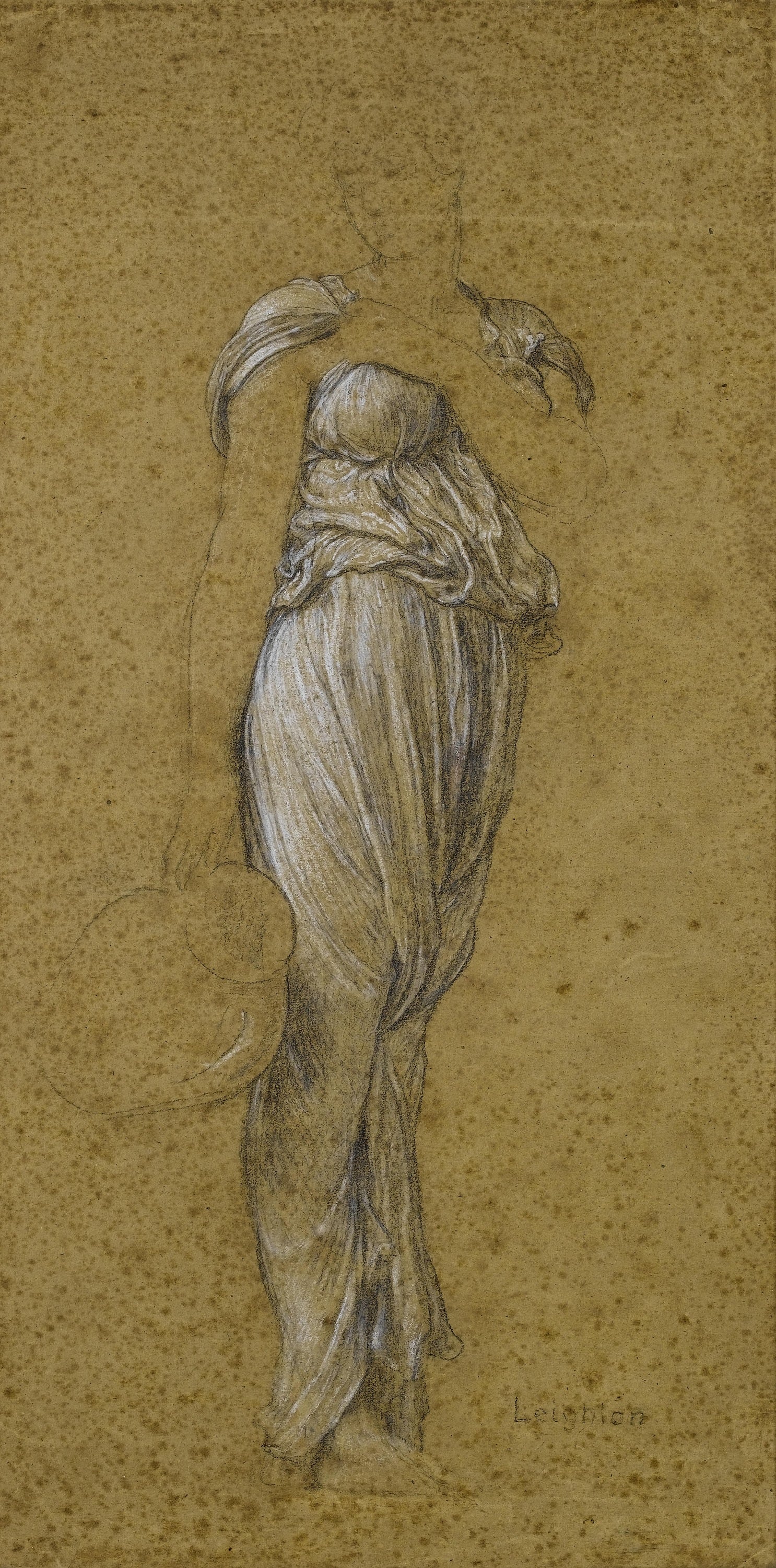 人体艺术美感主题 - 未知名人物素描 - 展现人体姿态线条之美 