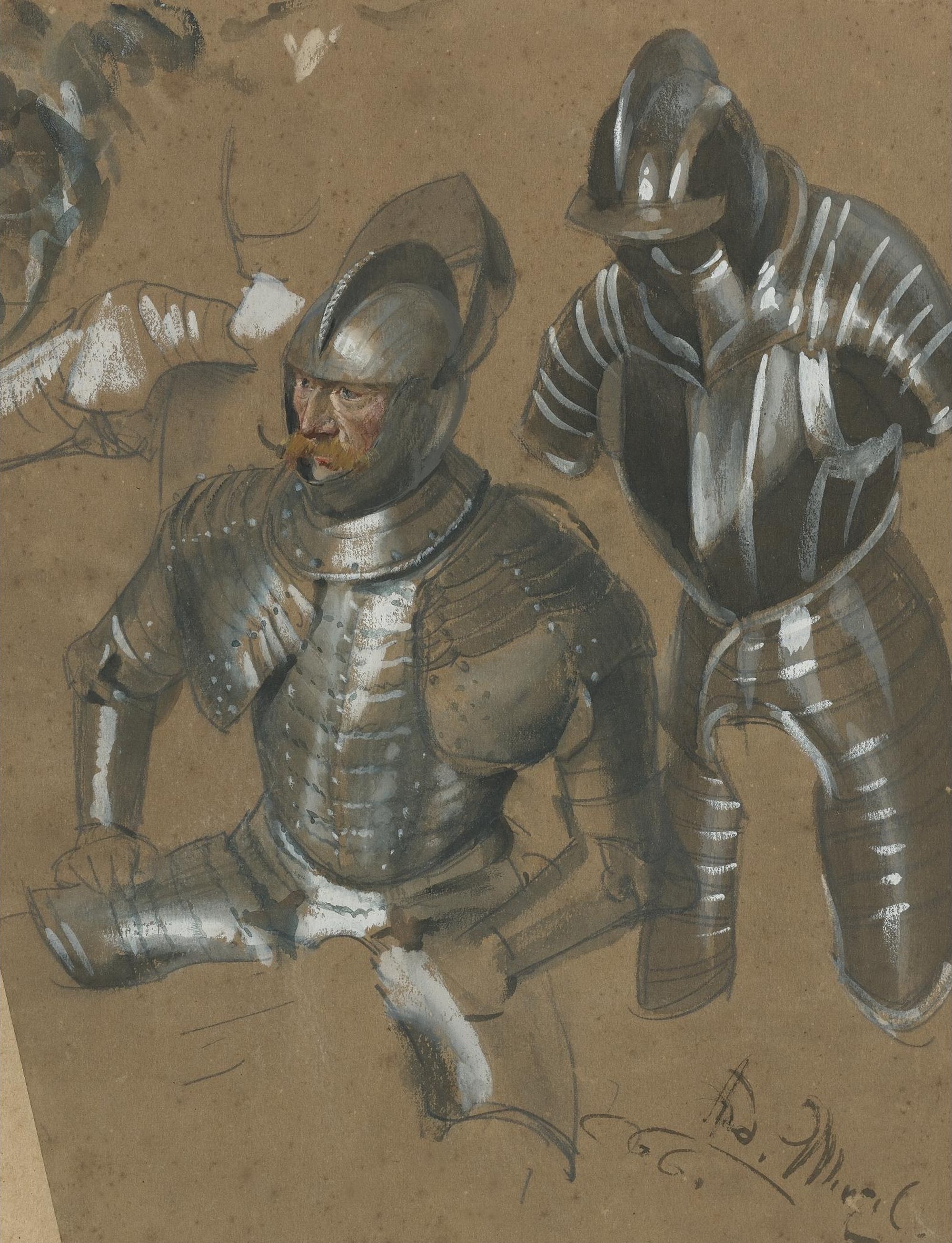 人物群像塑造主题 - 无 - 描绘身着盔甲的人物形象 