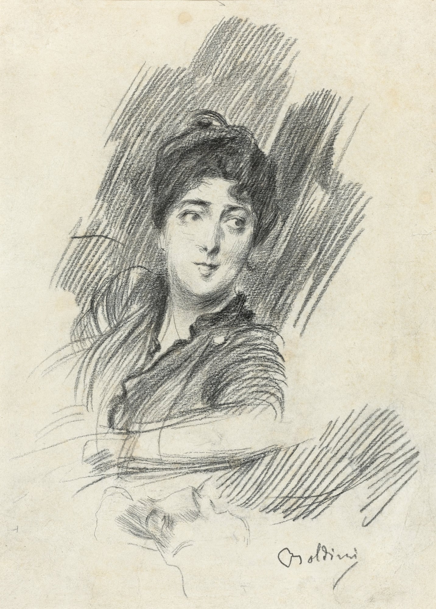 人物肖像刻画主题 - 佚名女性肖像 - 笔触勾勒女性之神韵 