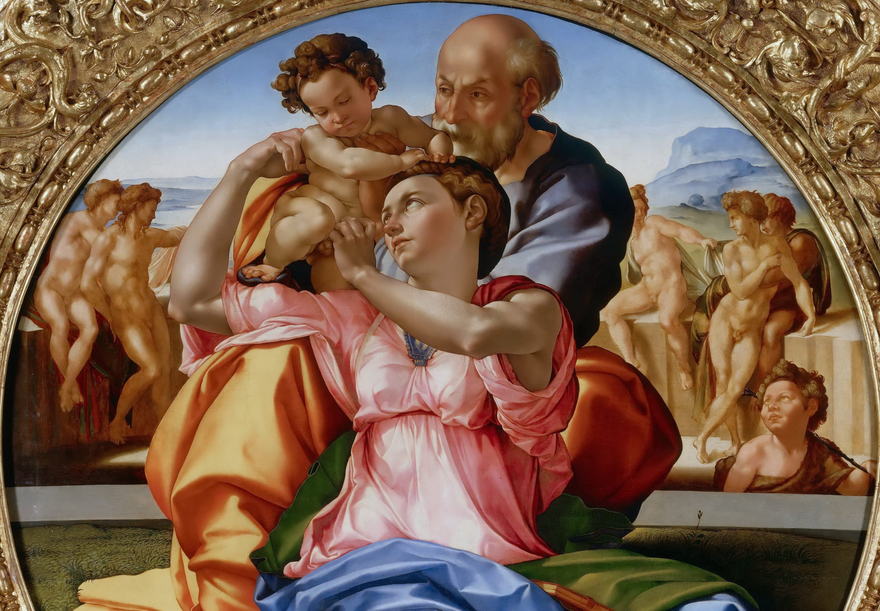 其他 - 多尼圆形祭坛画 - 宗教题材人物群像画 