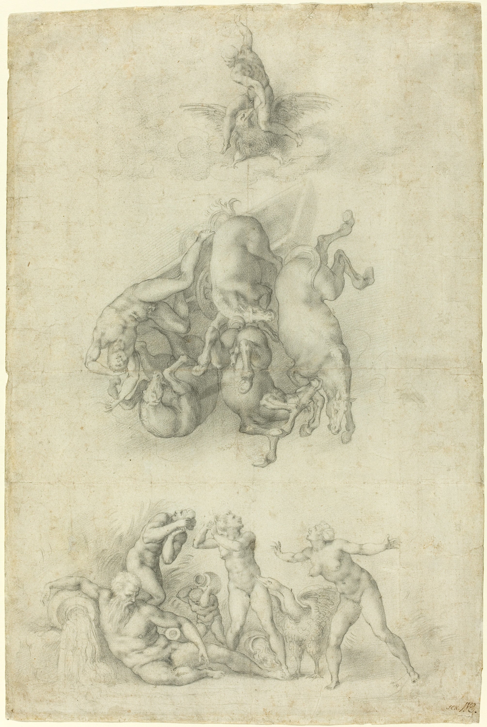 其他 - 佚名神话场景素描 - 神话场景人物动态描绘 