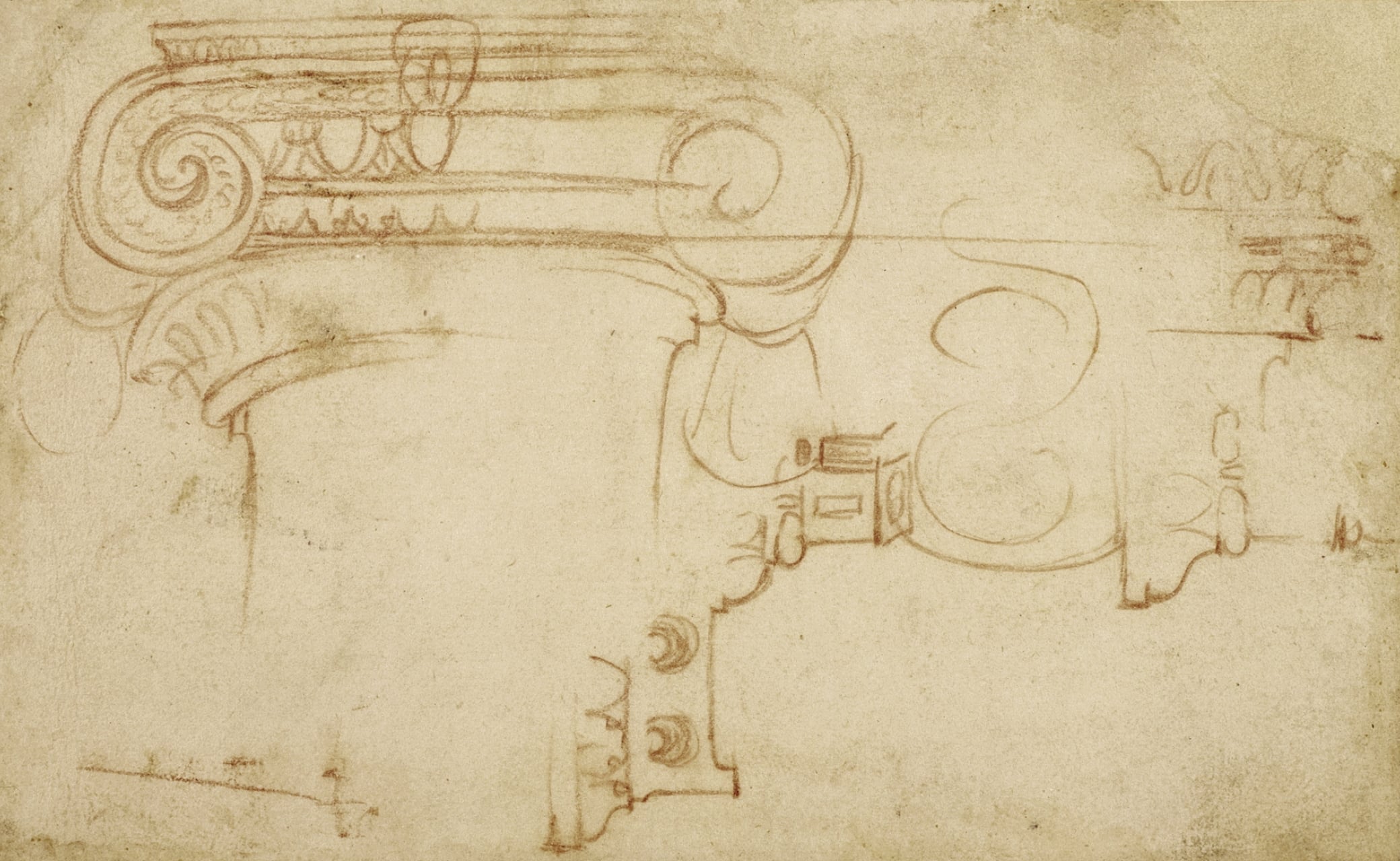 其他 - 古典建筑构件草图 - 古典建筑构件线条勾勒 