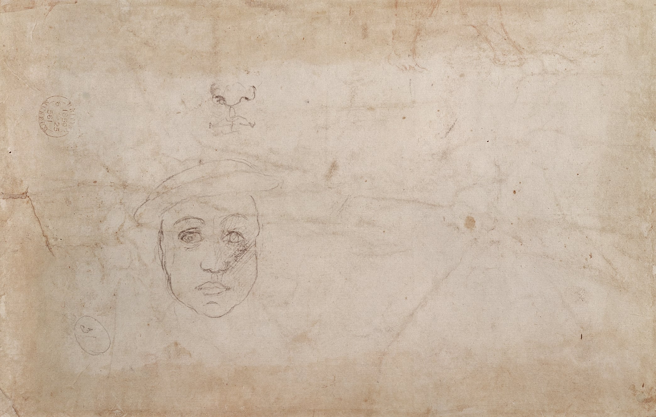 其他 - 佚名人物素描 - 简单勾勒人物头部轮廓 