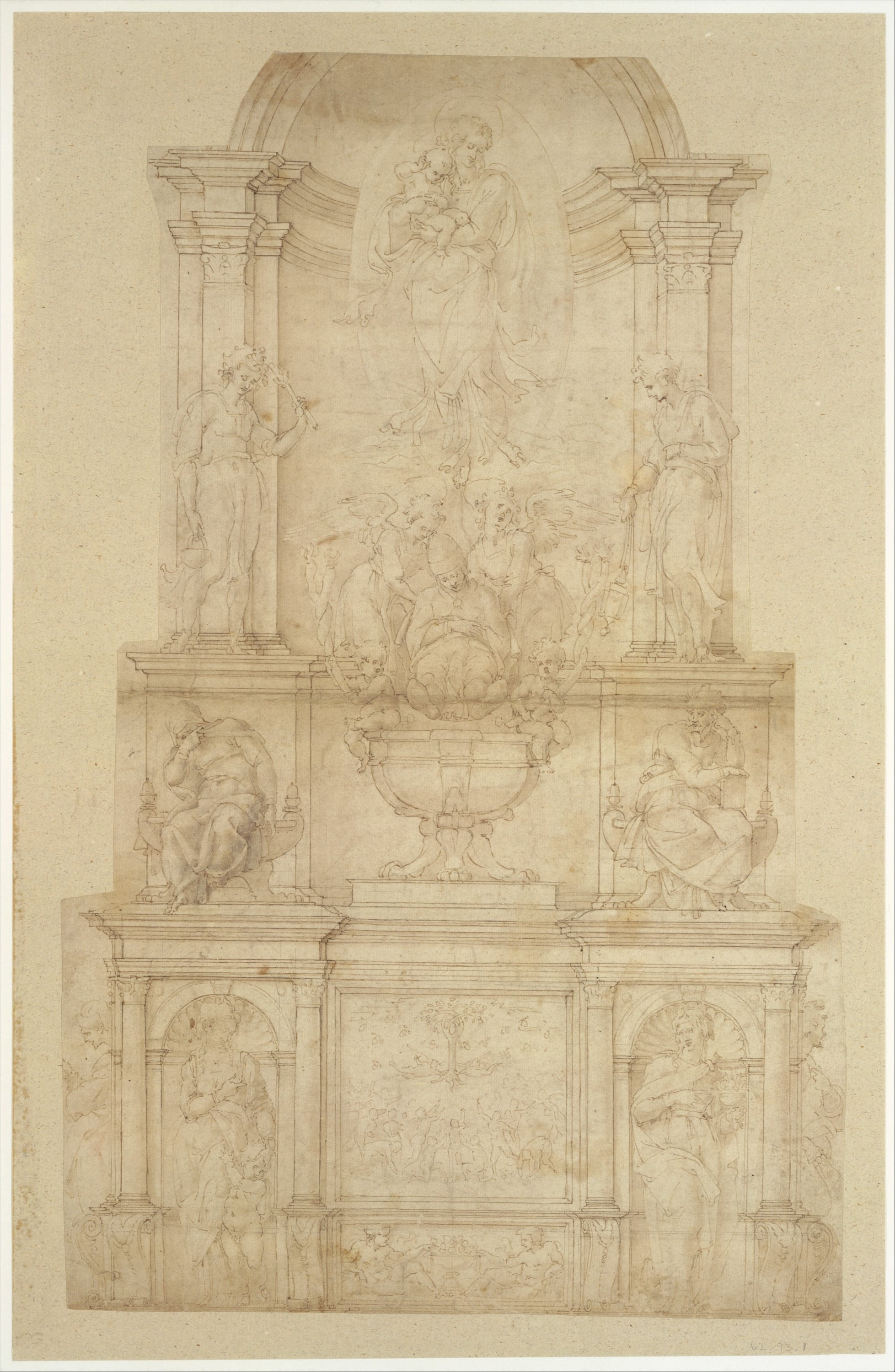 其他 - 未知作品 - 古典风格人物建筑素描 