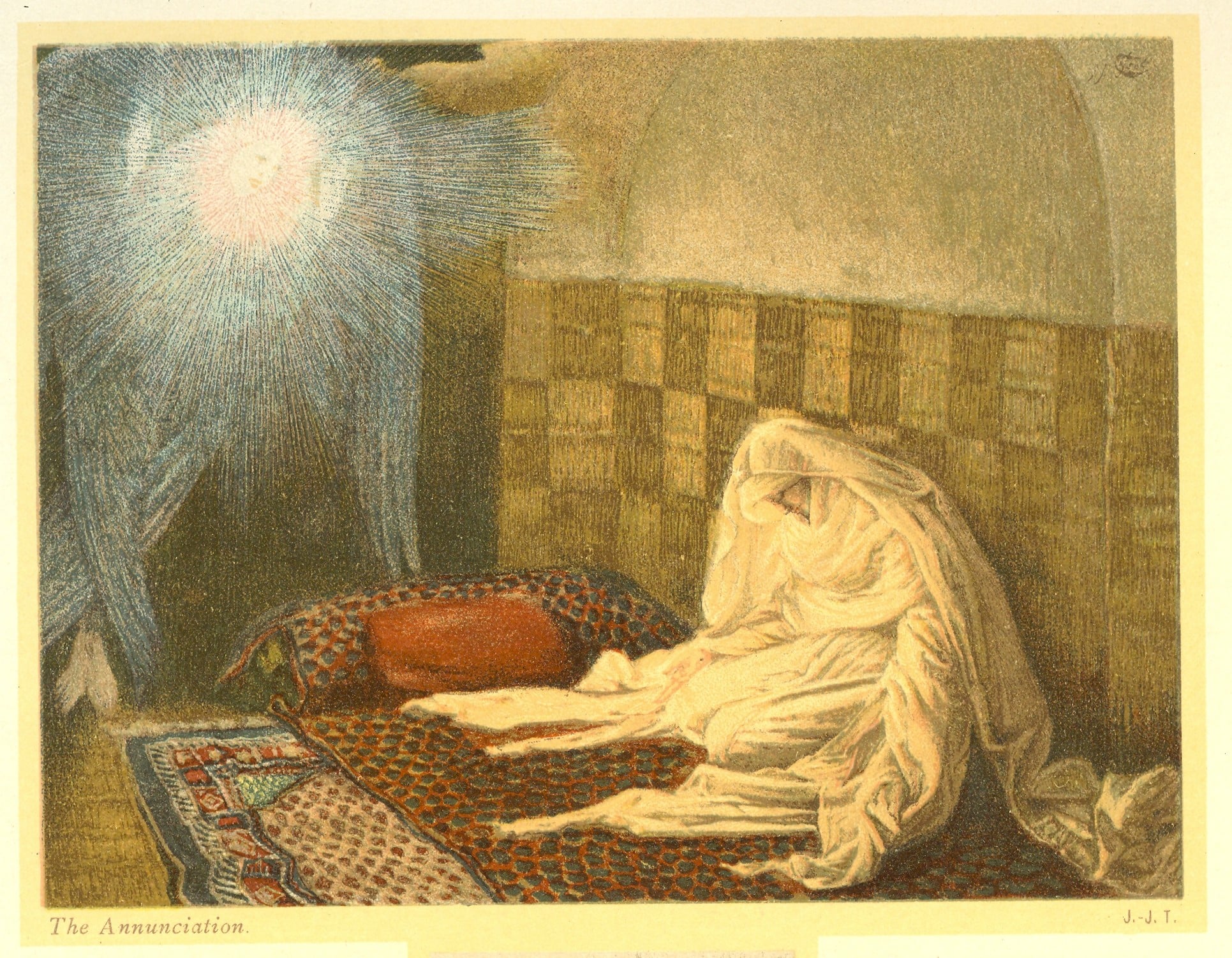 神话传说场景主题 - The Annunciation - 天使报喜的室内神秘场景 