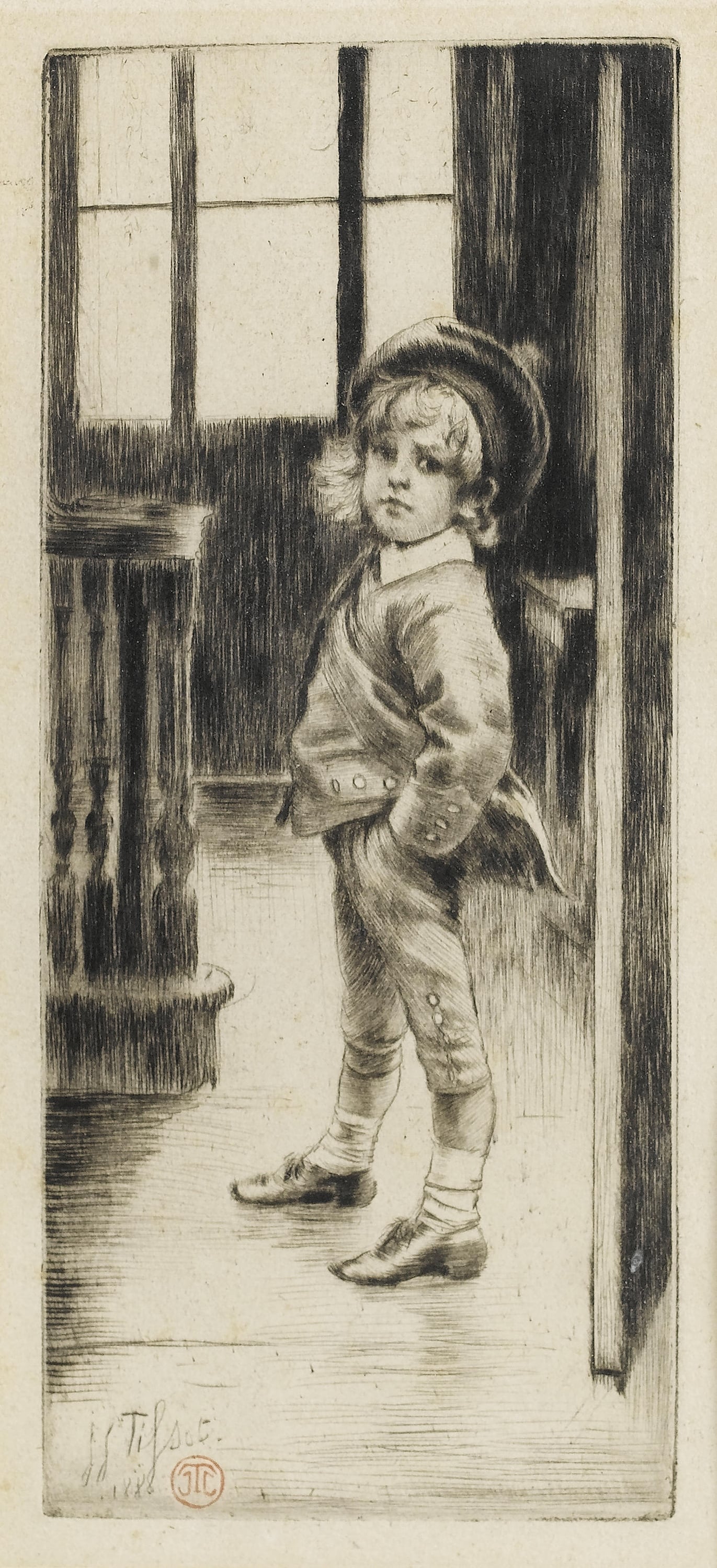 其他 - 无 - 孩童立于室内神情专注 