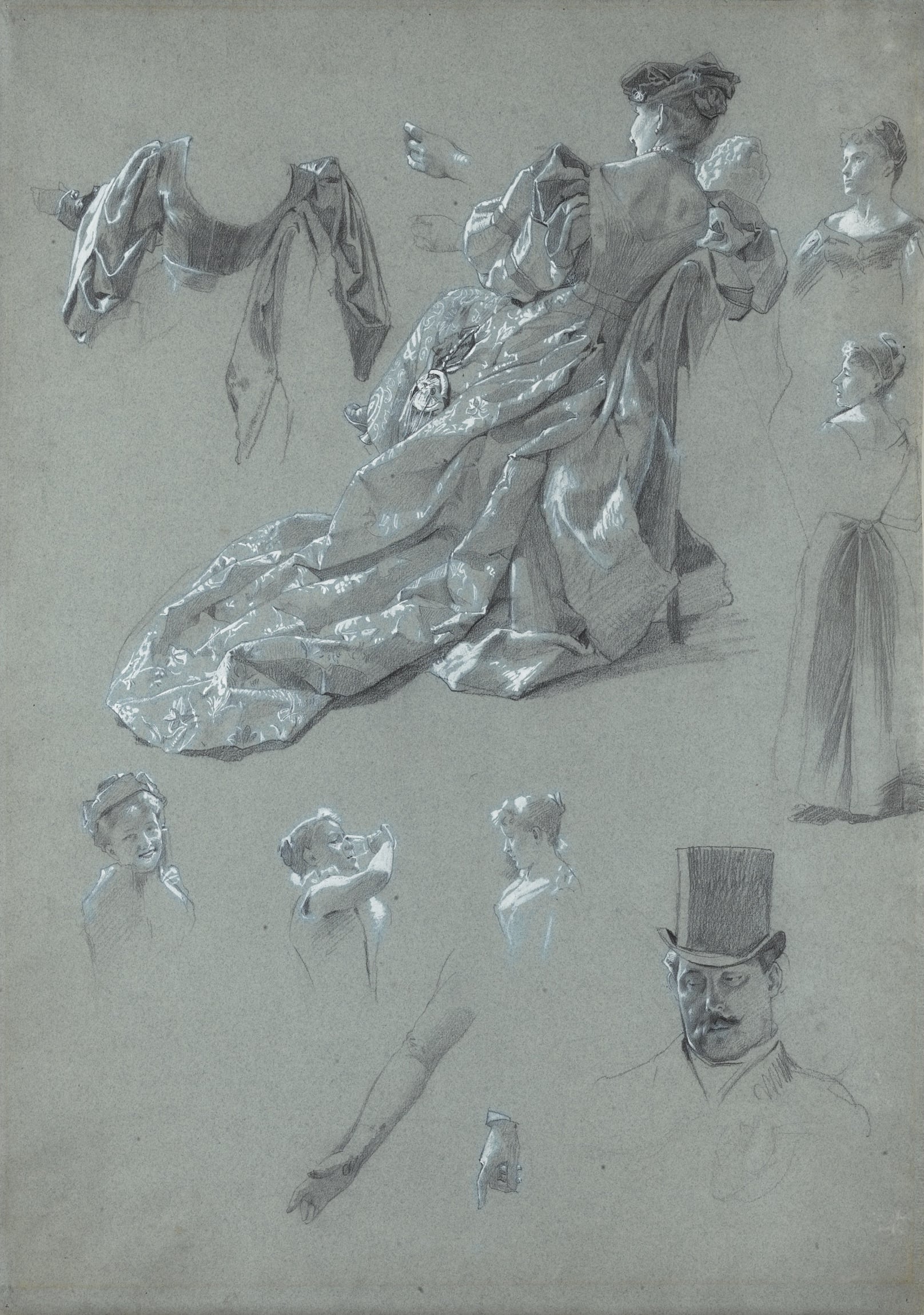 其他 - 无特定名字 - 人物姿态服饰素描习作 