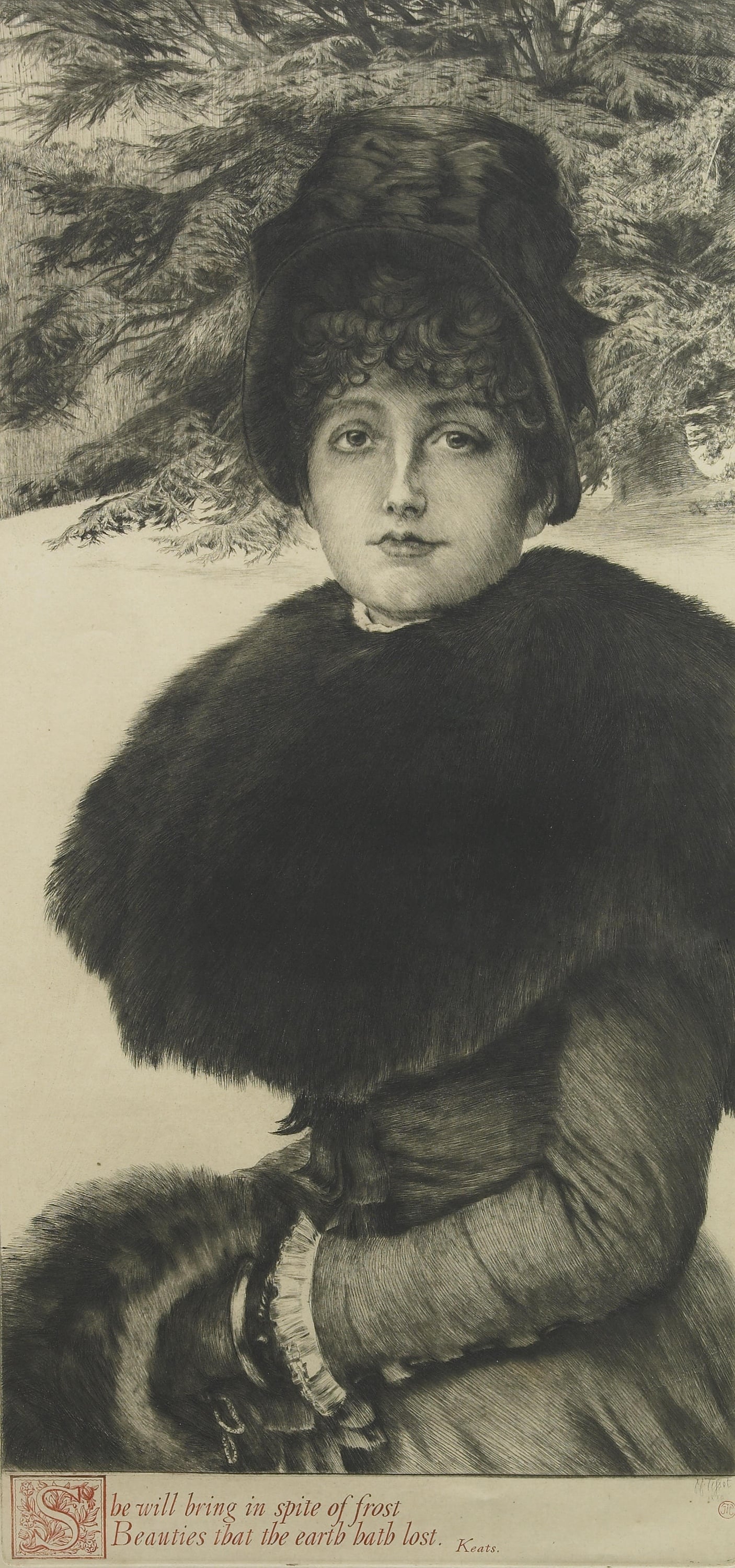 女性诗意形象主题 - 无明确名字 - 身着皮草的优雅女性形象 