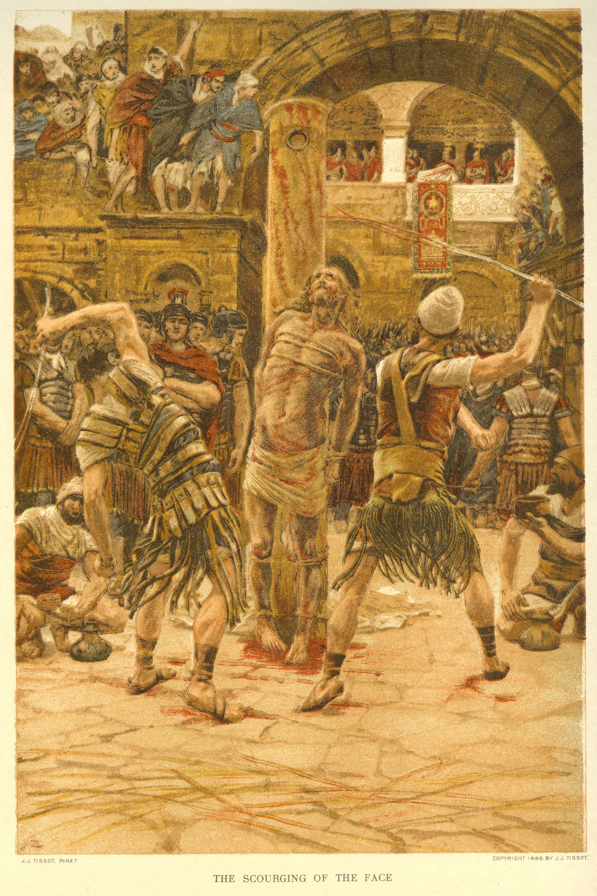 历史故事演绎主题 - 面部受鞭刑 - 描绘人物受刑的场景 