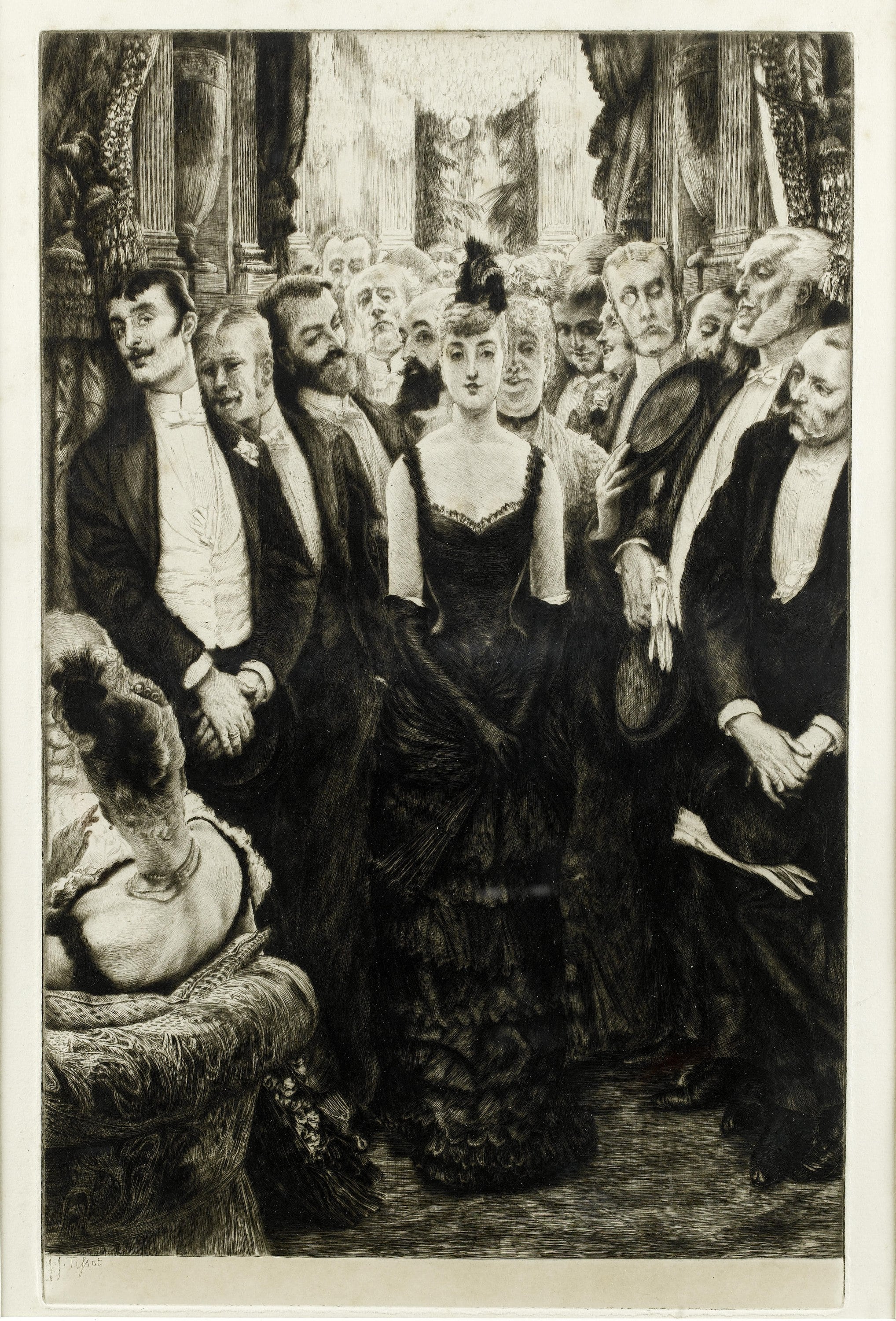 画面叙事性主题 - 未知名社交场景画 - 展现人物于社交场合情景 