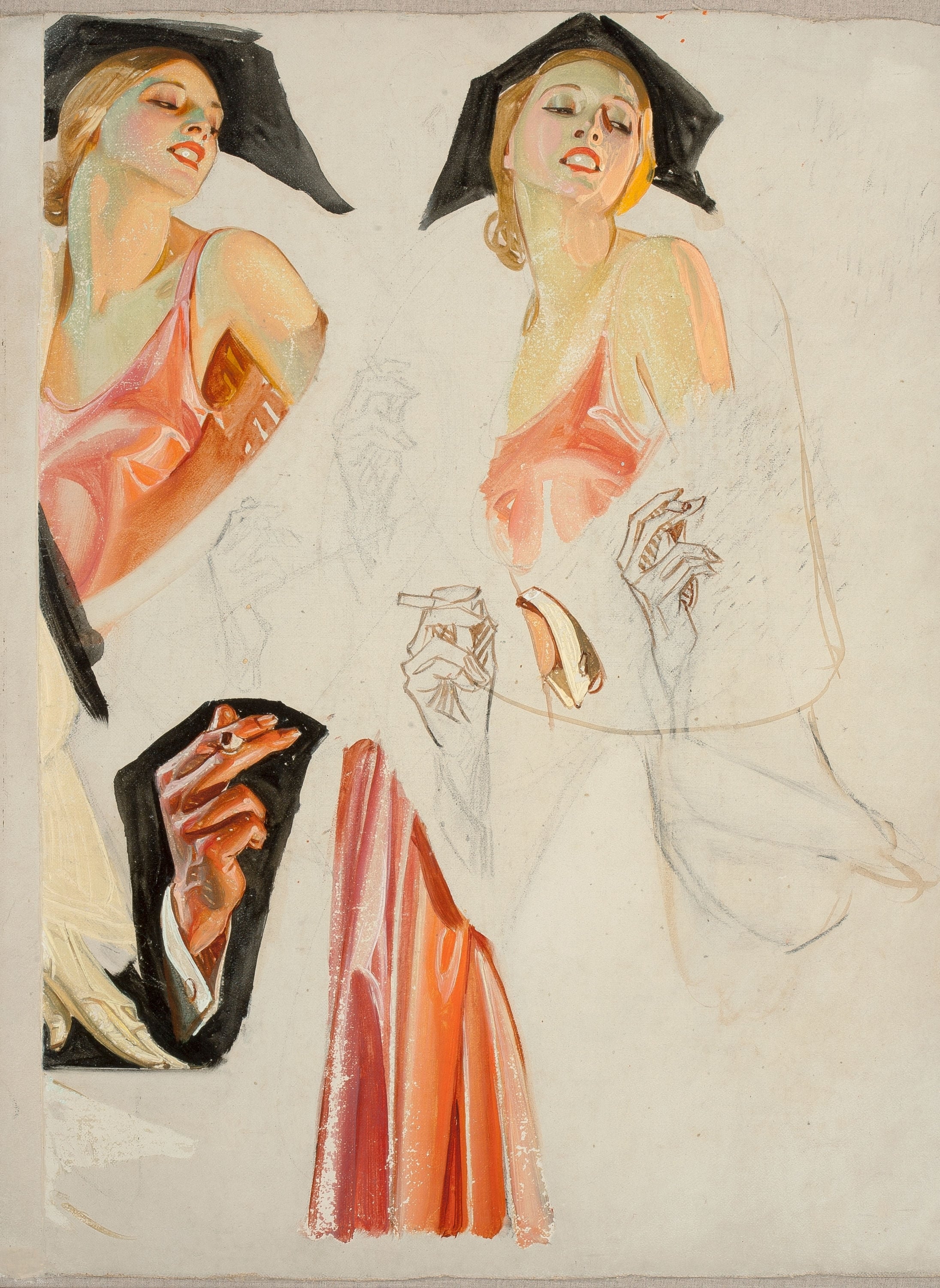 时尚生活展现主题 - 无题 - 描绘女性时尚姿态与细节 