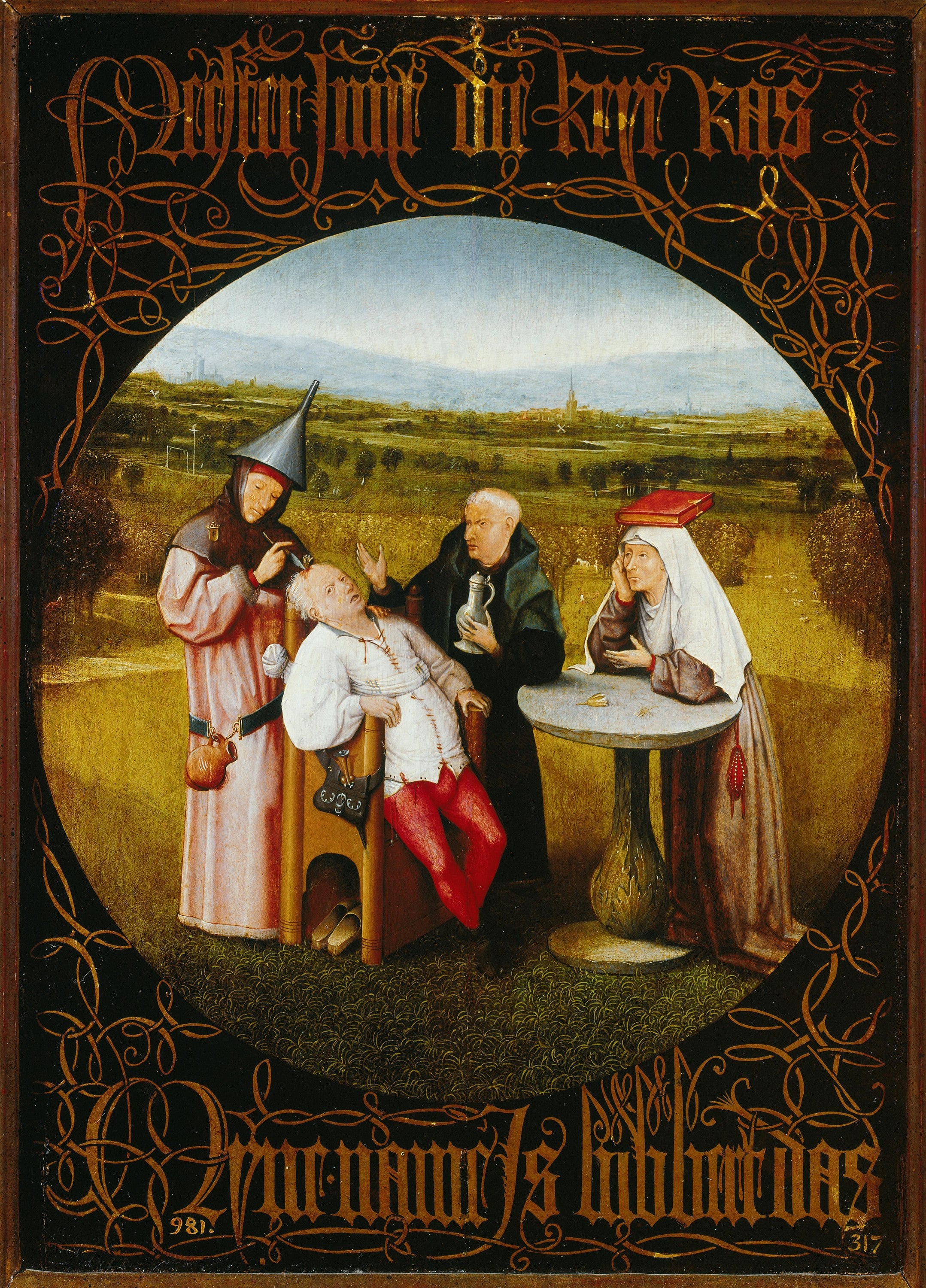 道德批判主题 - 庸医施术场景画 - 展现庸医行医荒诞场景 