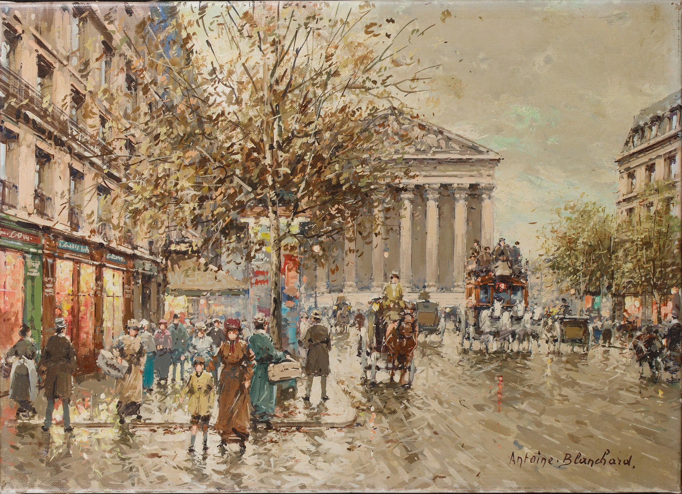 社会风俗场景主题 - 巴黎街头景象 - 展现巴黎街头热闹场景 