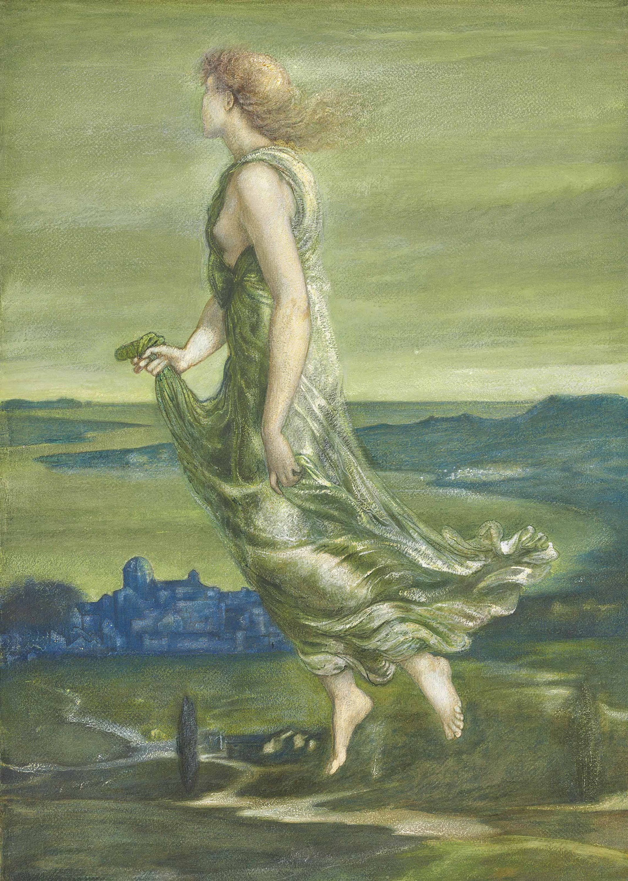 女性形象塑造主题 - 无名画作 - 女子飘逸飞舞姿态曼妙 