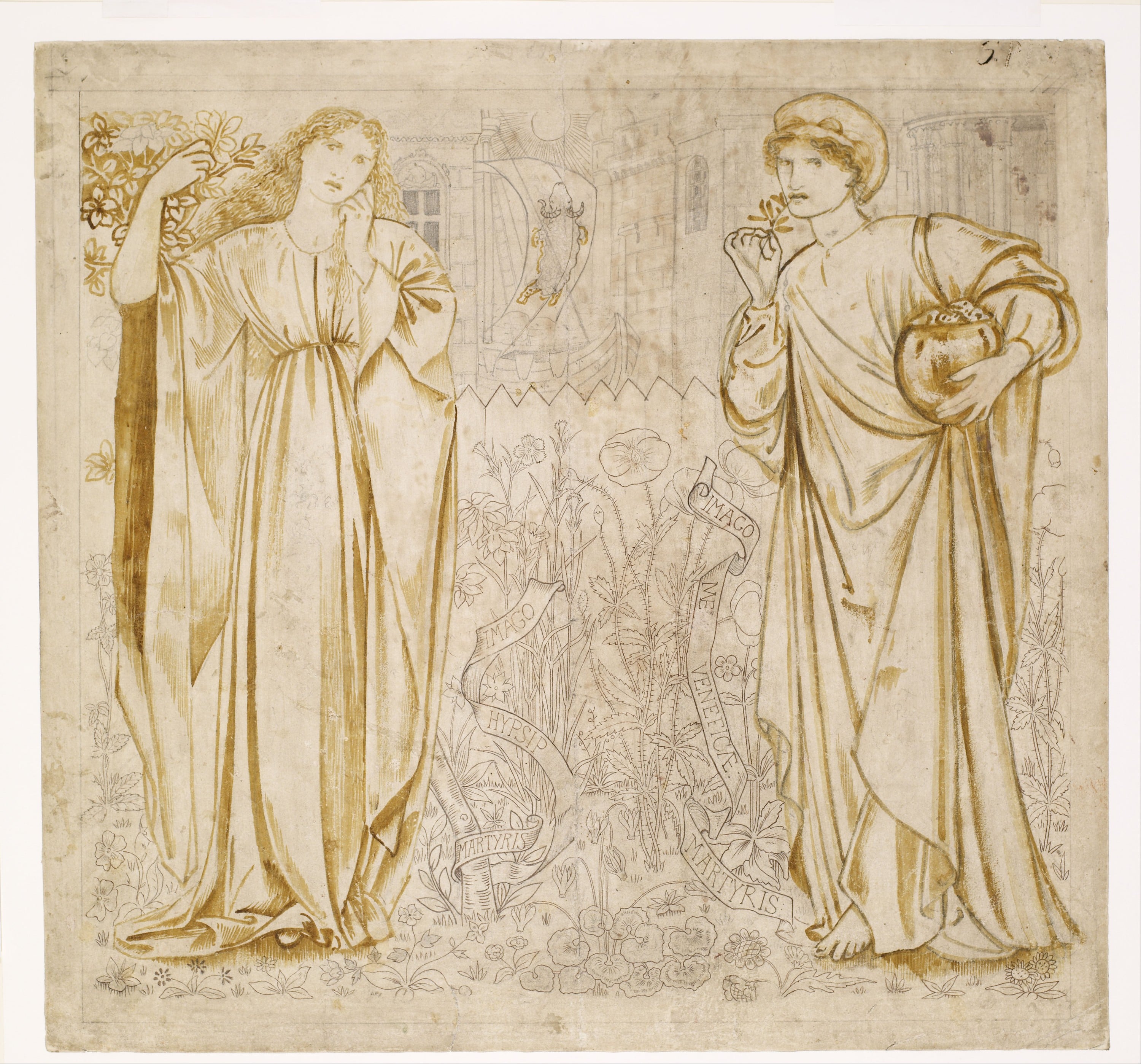 装饰艺术风格主题 - 未知名作品 - 人物花卉具装饰美感 