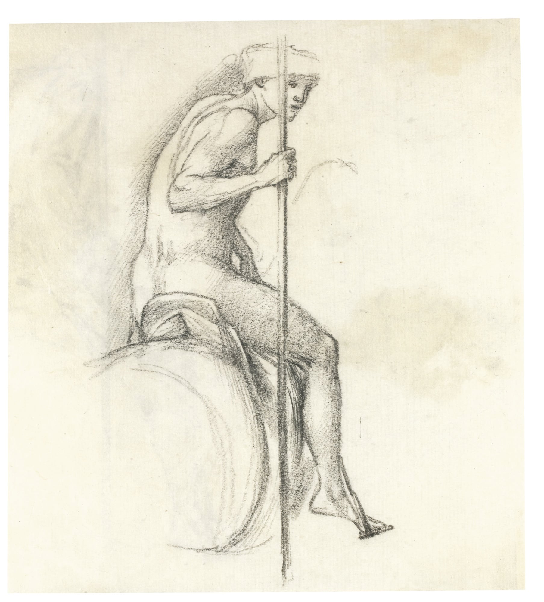 线条优美运用主题 - 人物坐姿素描 - 以线条勾勒人物之姿态 