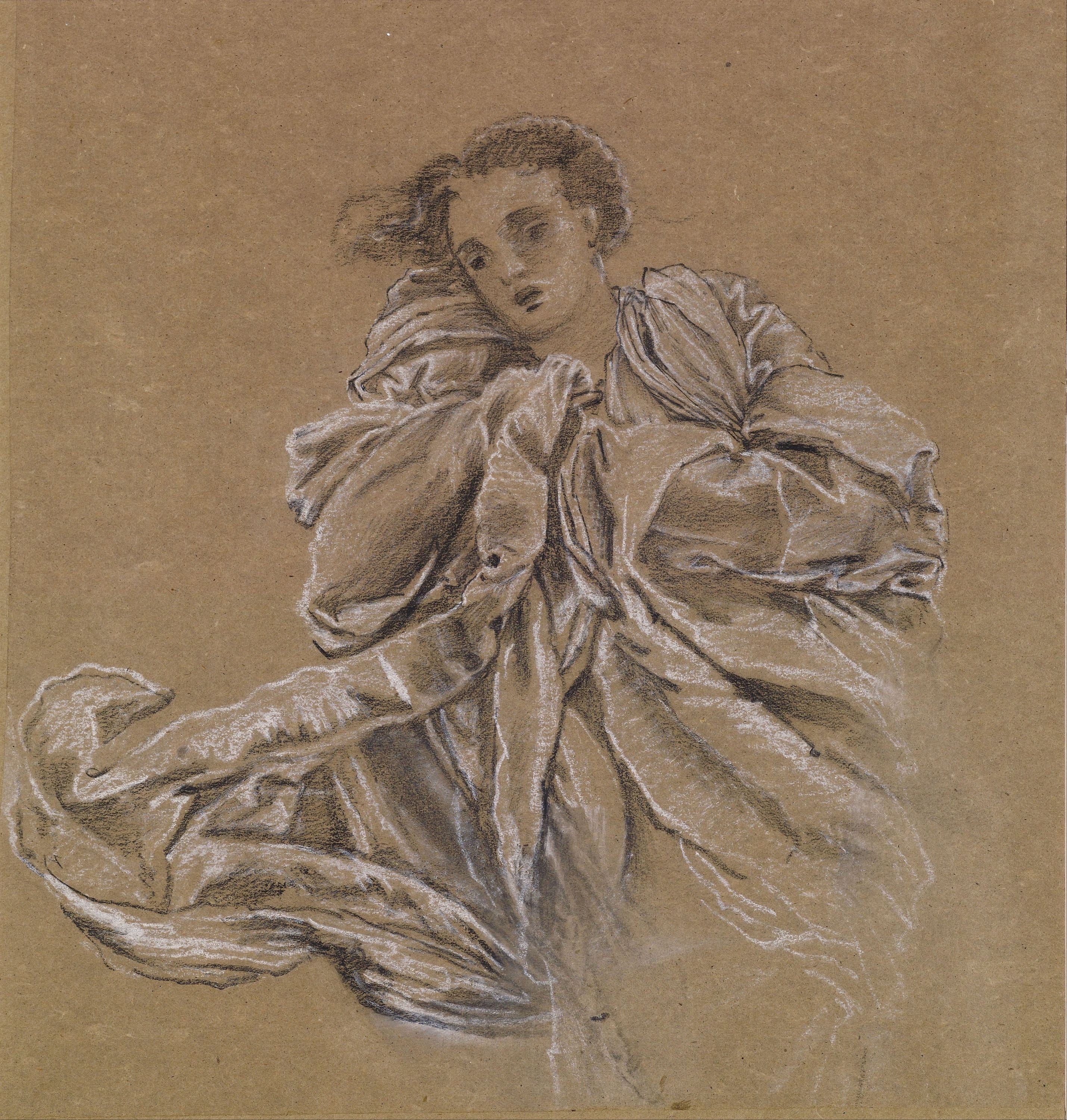 女性形象塑造主题 - 佚名女性素描 - 描绘优雅女性飘逸姿态 