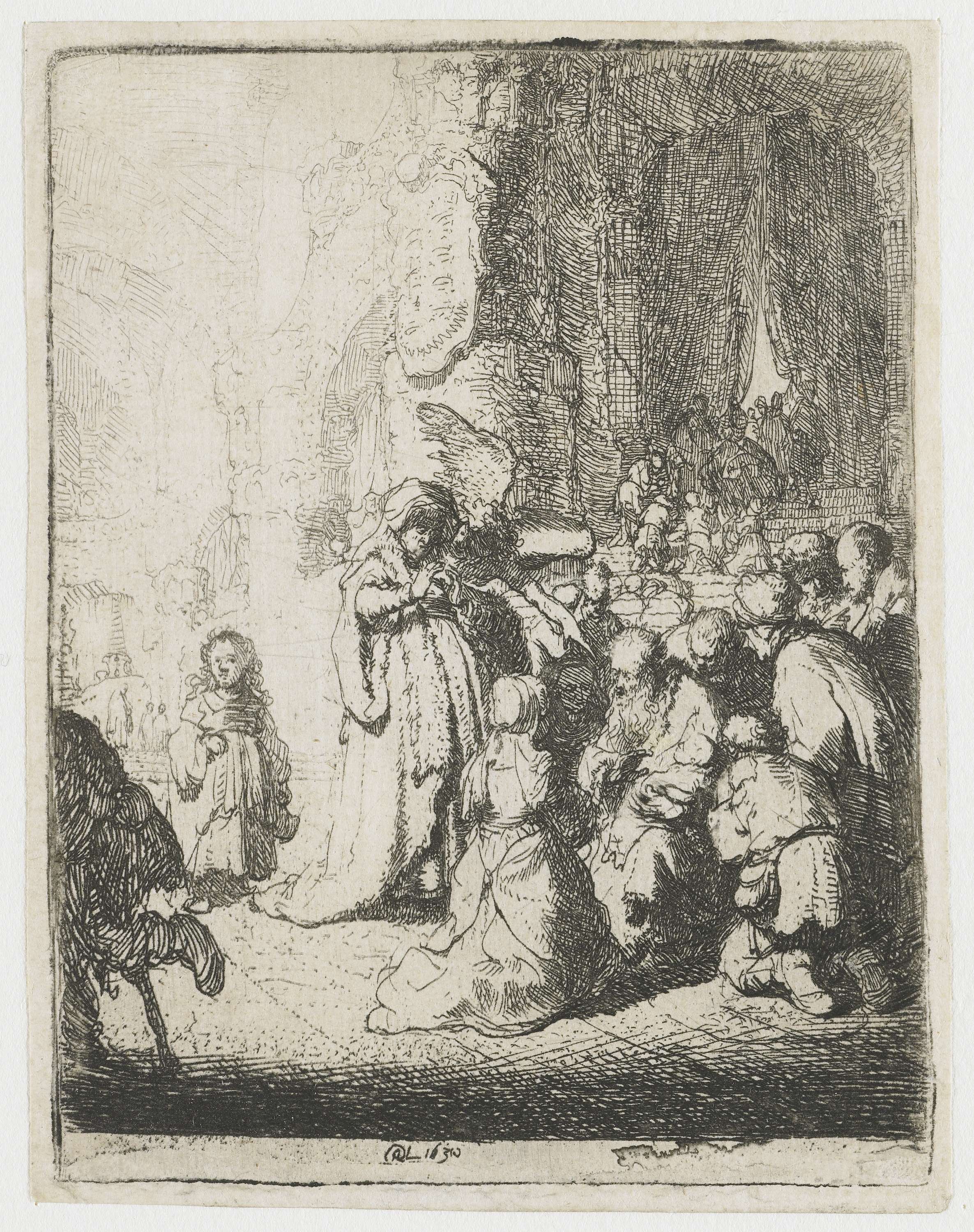 宗教故事演绎主题 - 圣殿中的西缅 - 描绘西缅于圣殿的场景 