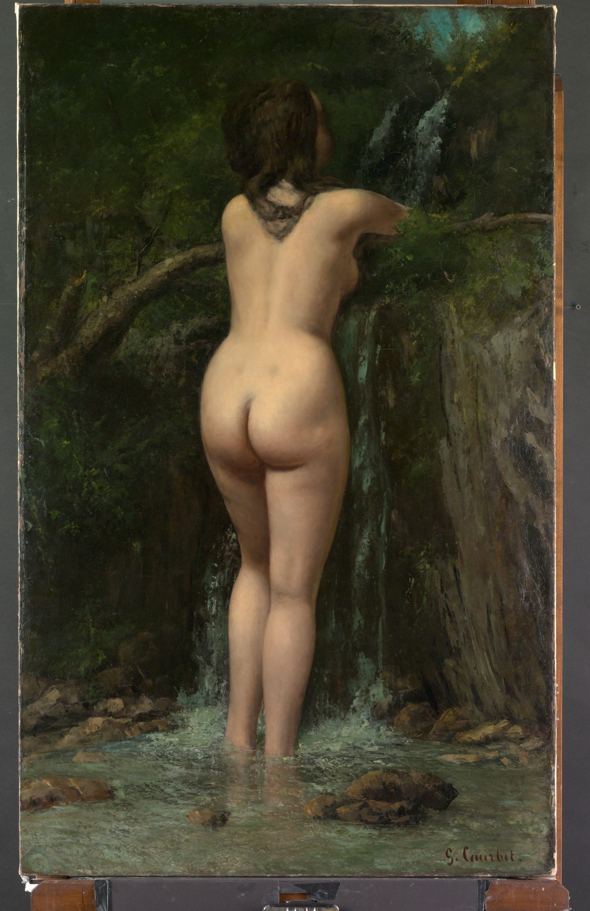 其他 - 未提及具体名字 - 裸女于自然景致中站立 