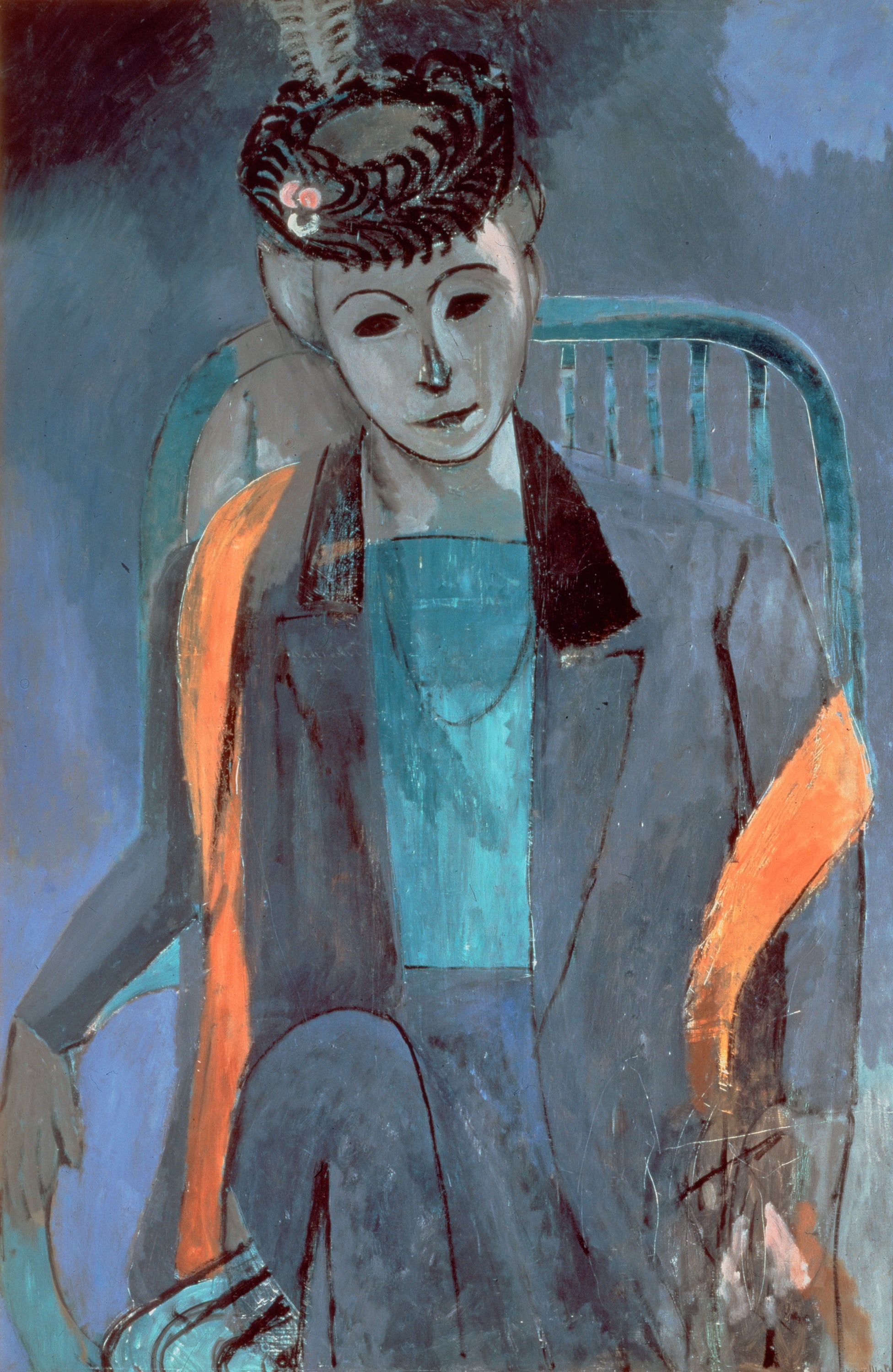 现代艺术风格主题 - 无题 - 抽象笔触绘人物独特形象 