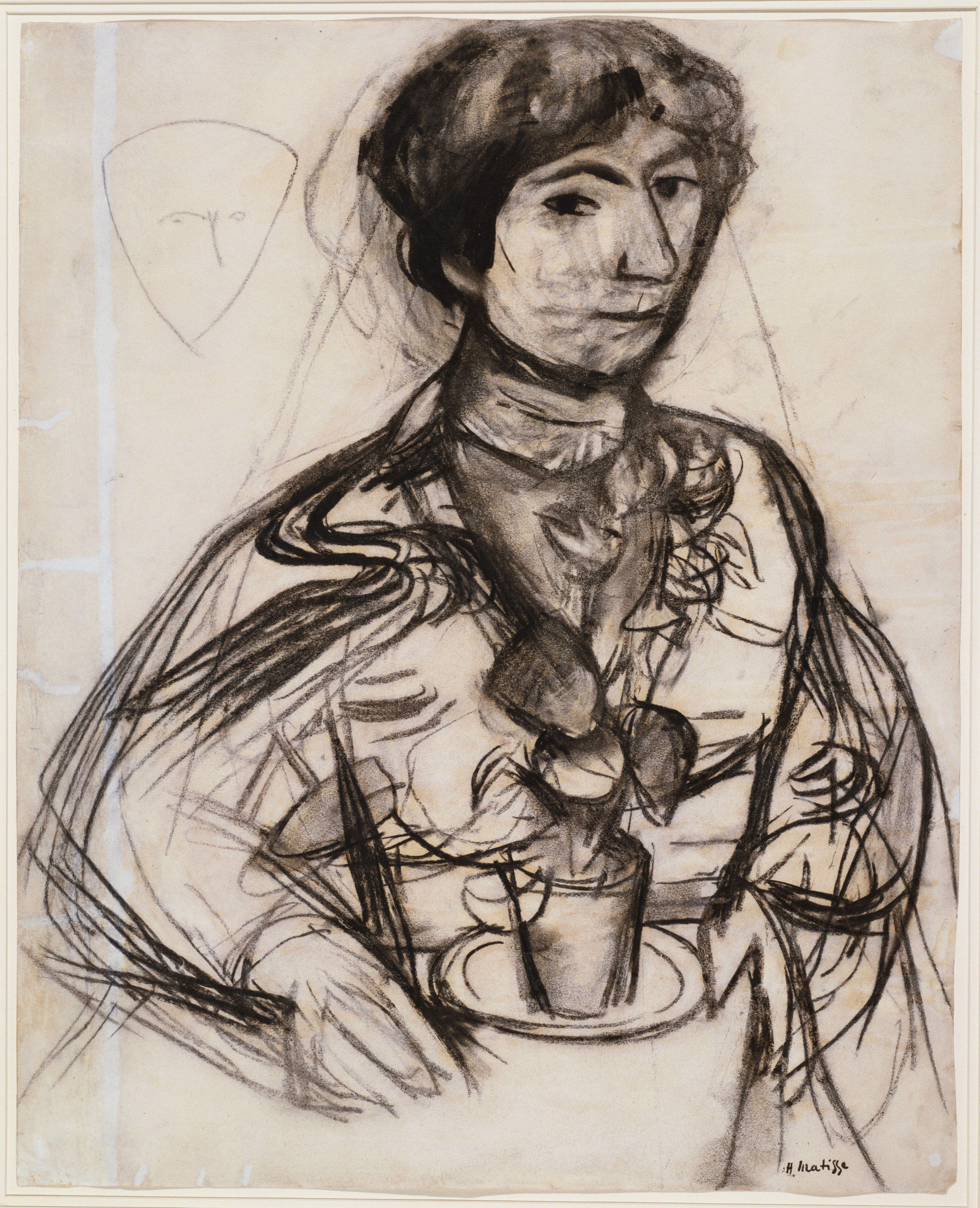 人体形态表现主题 - 佚名人物素描 - 简洁线条勾勒人物形态 