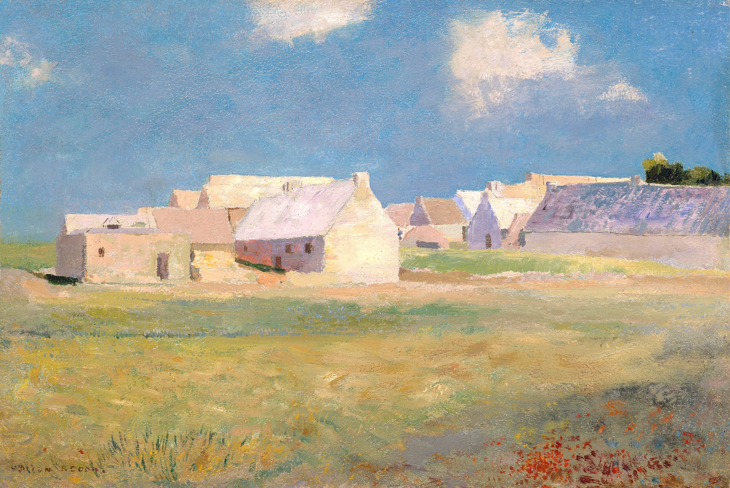 其他 - 未知名乡村风景画作 - 展现乡村宁静开阔景致 