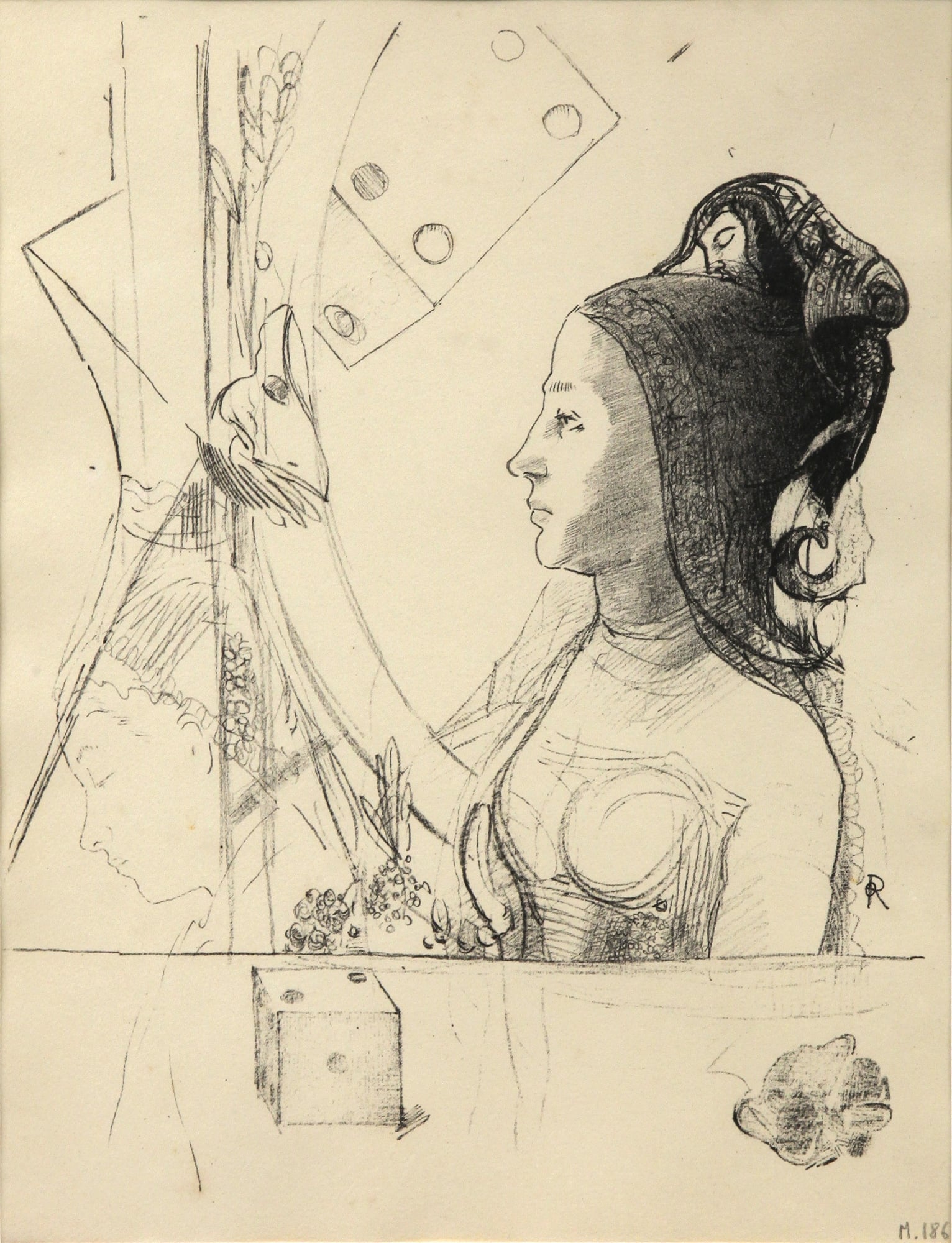 抽象元素运用主题 - 未命名作品 - 线条勾勒抽象人物场景