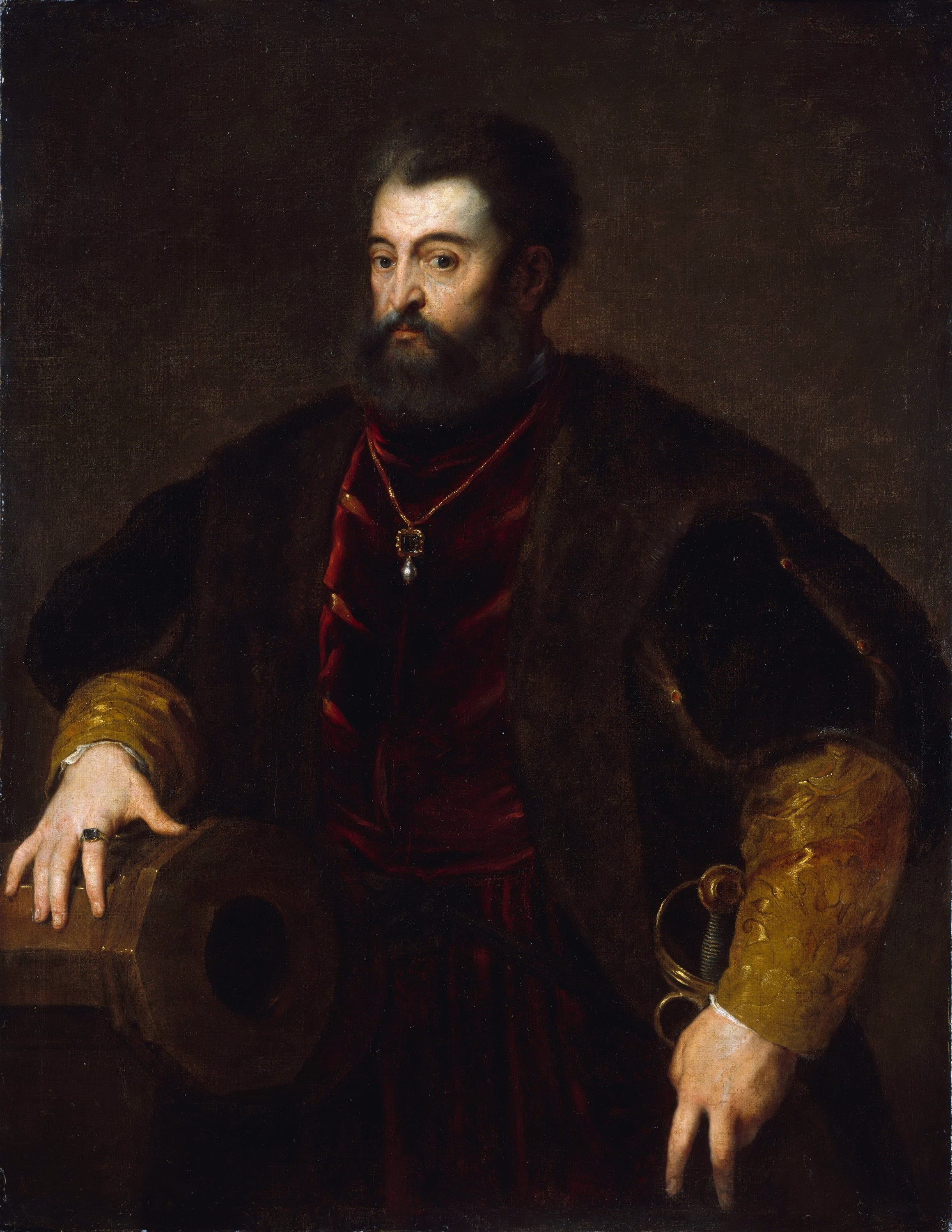 人物肖像刻画主题 - 未知人物肖像 - 展现男子威严庄重形象 