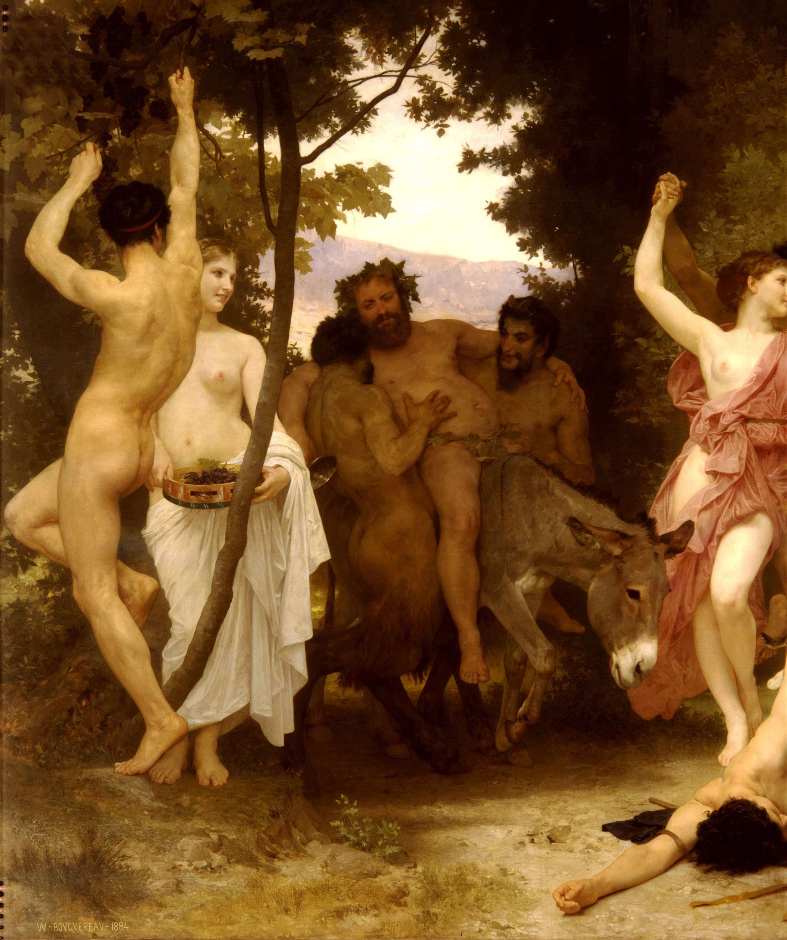 古典神话演绎主题 - 巴克斯与阿里阿德涅 - 描绘神话中人物欢乐场景 