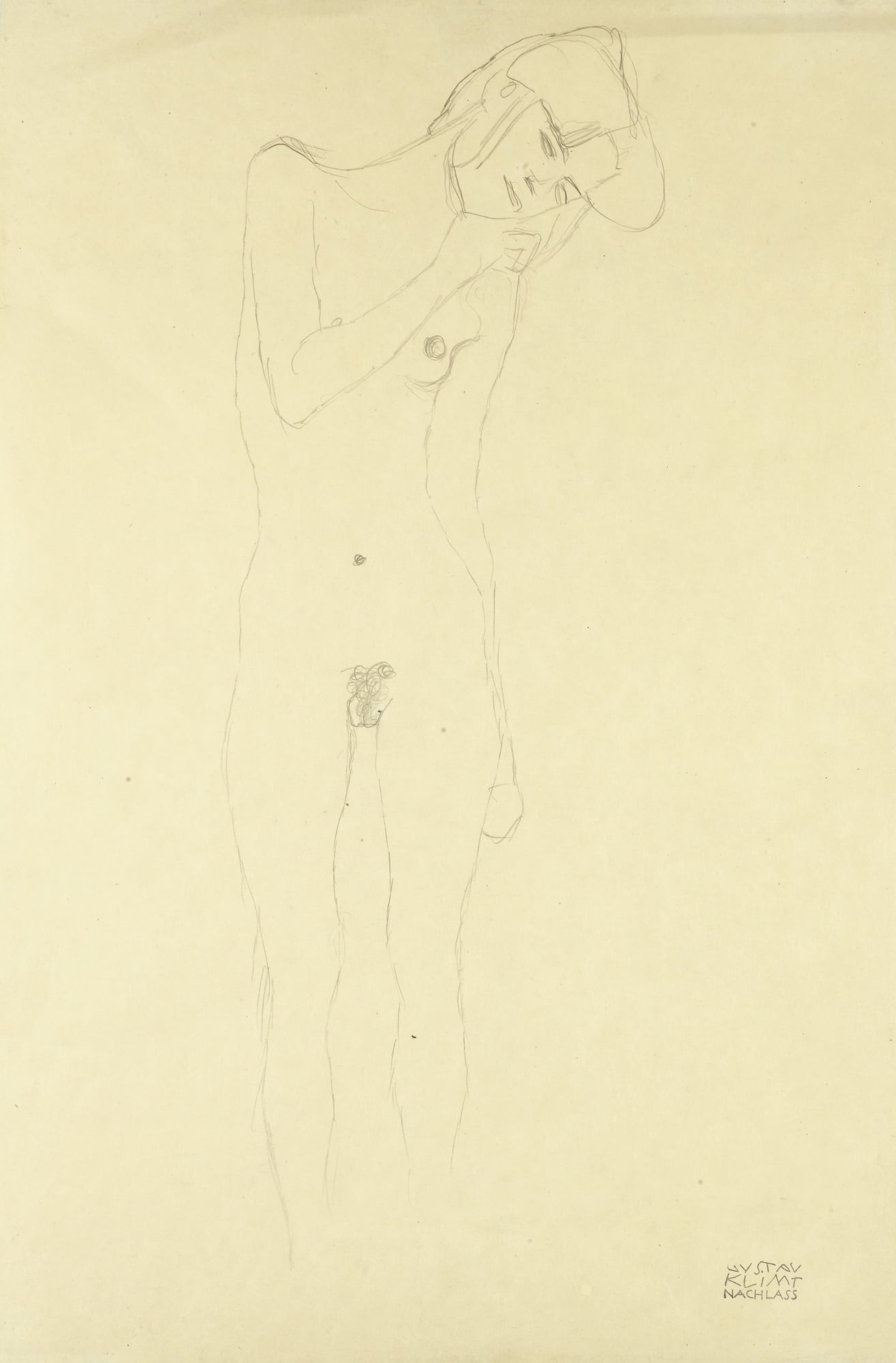 女性人体之美主题 - 佚名女性人体素描 - 线条勾勒女性身体形态 