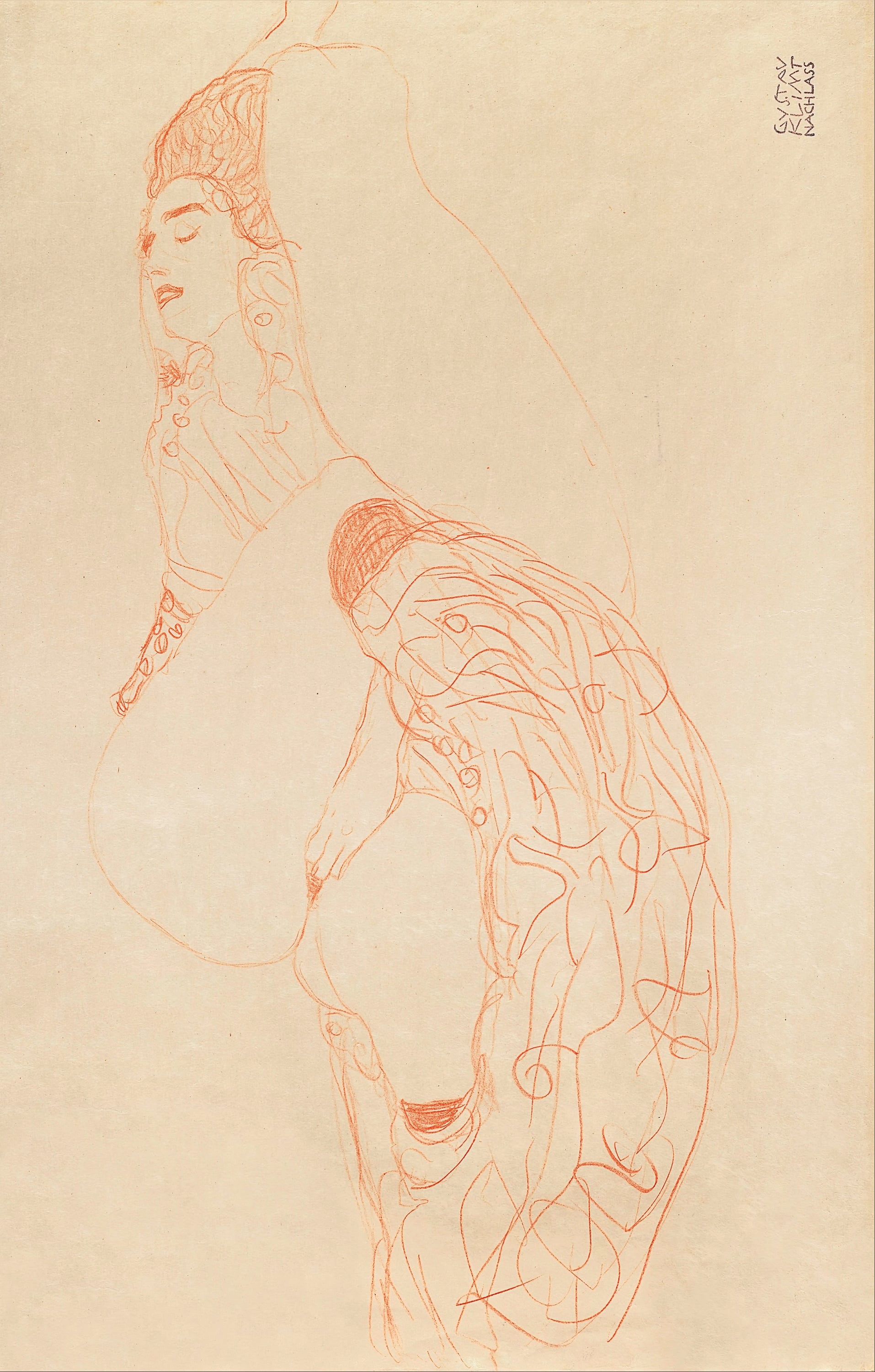 女性人体之美主题 - 未知名女性人体画 - 线条勾勒女性优雅身姿 