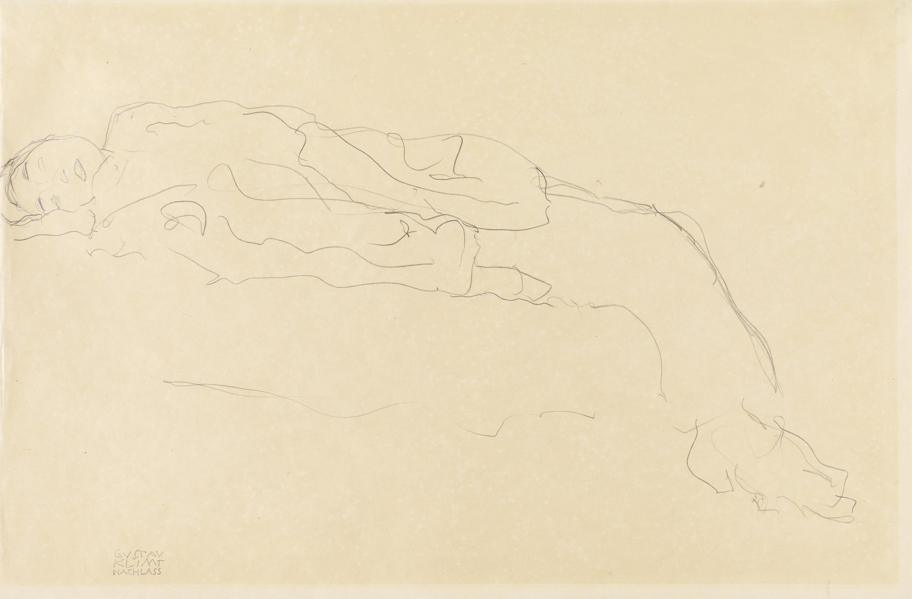 女性人体之美主题 - 无题 - 线条勾勒躺卧女性身姿 