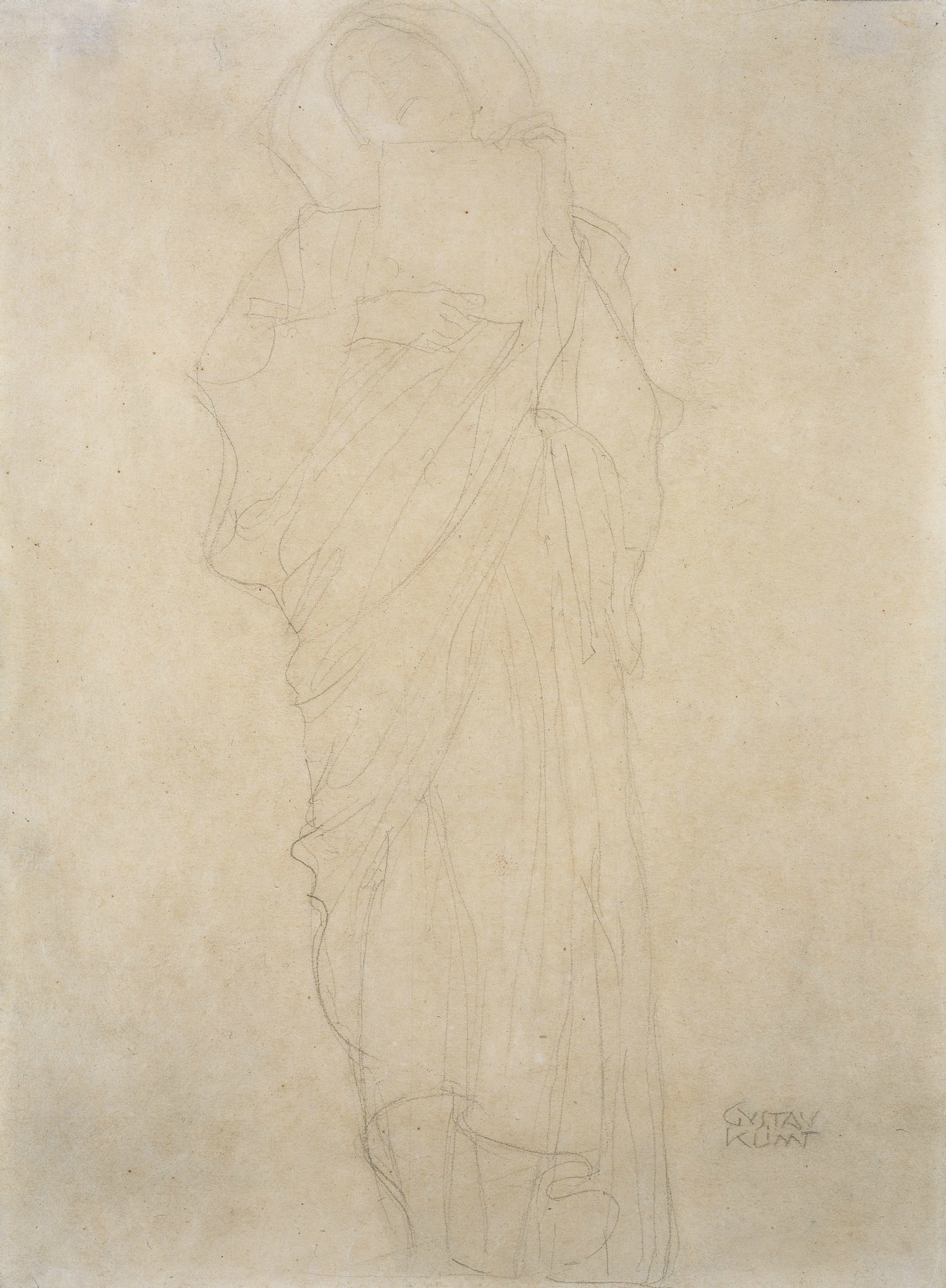 其他 - 古斯塔夫·克里姆特作品 - 女性人物线条简约勾勒 