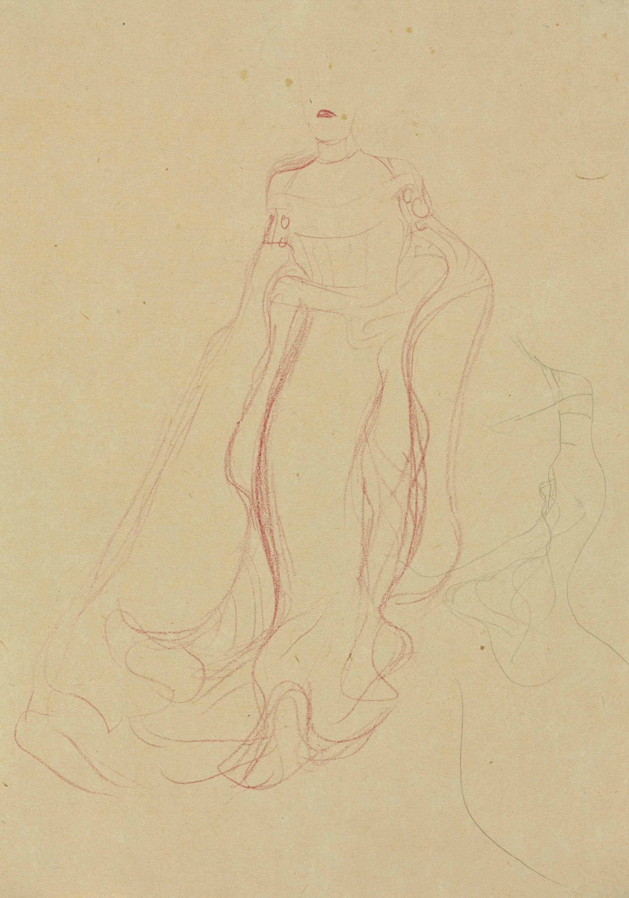 其他 - 无 - 女性姿态的简洁线条勾勒 